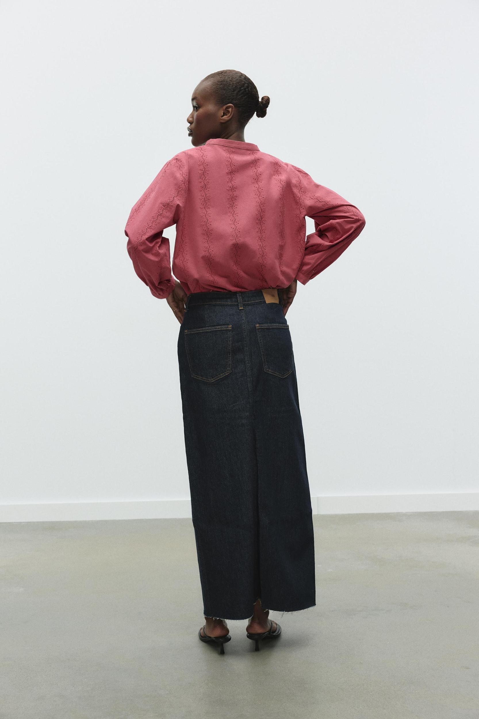 EMBROIDERED EYELET BLOUSE Product Image