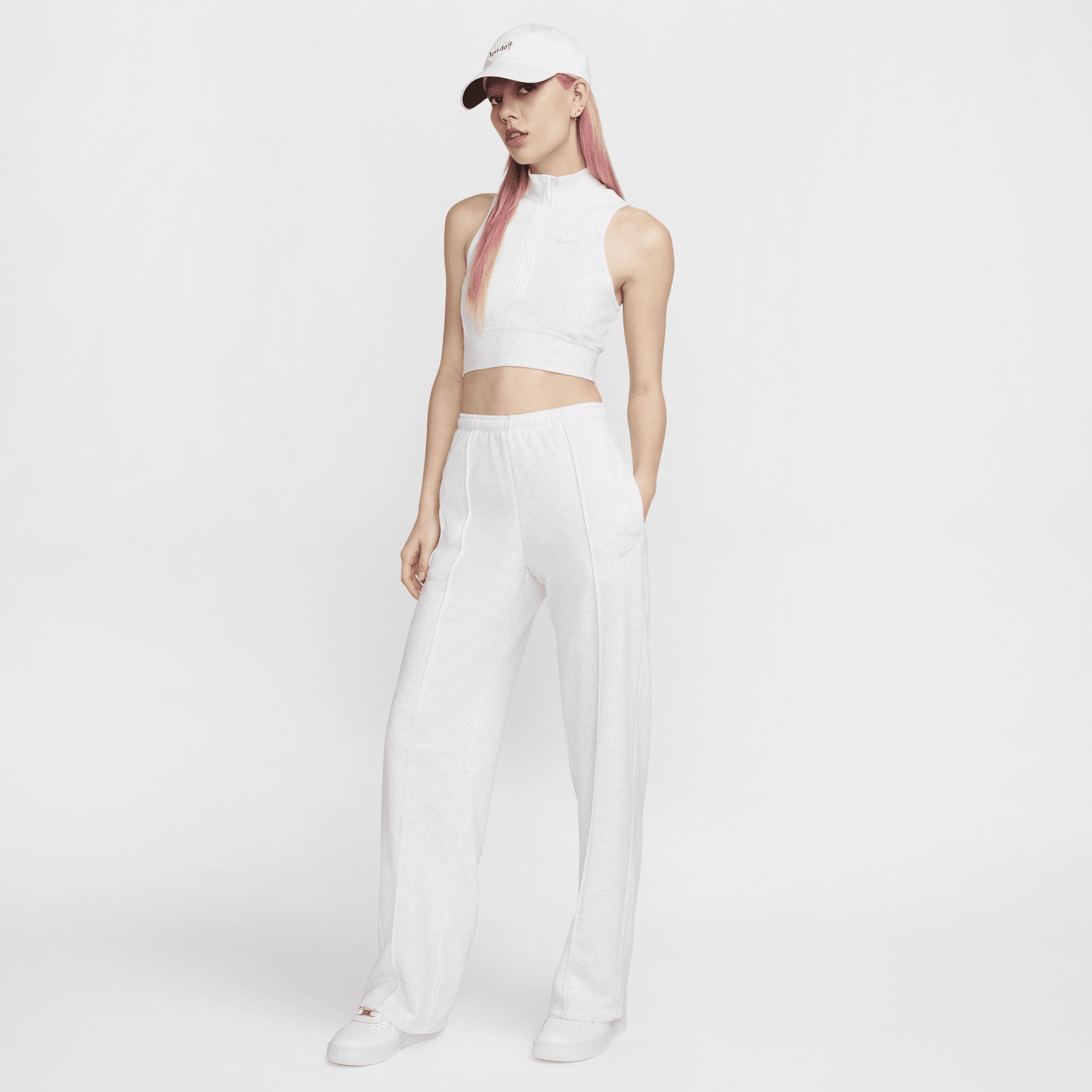 Womens Nike Sportswear Chill Terry Mid-Rise French Terry Open-Hem Sweatpants | HF6457-051 Product Image
