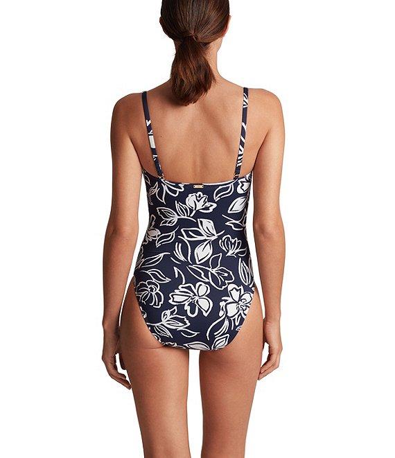 Lauren Ralph Lauren Allora Floral V-Neck Underwire Shaping Fit One Piece Swimsuit Product Image