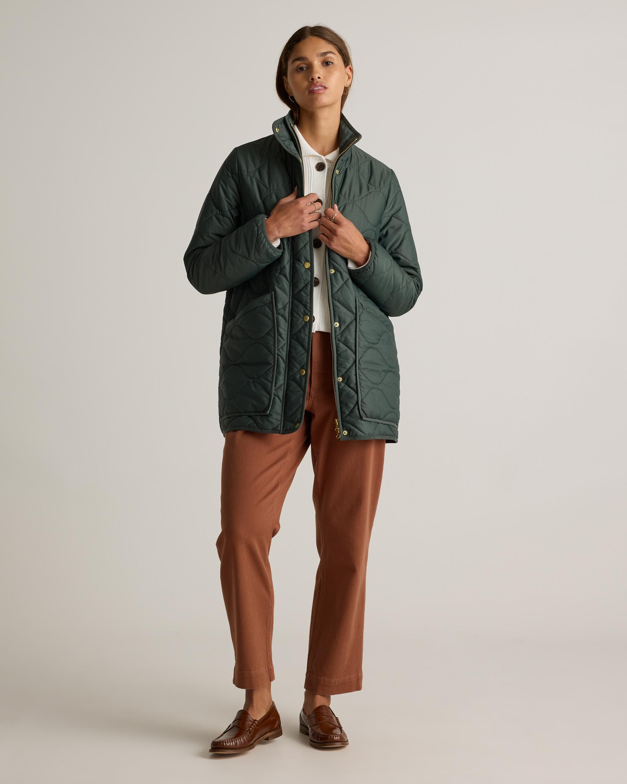 Quince | Women's Featherless Quilted Long Puffer Jacket Size XS, Nylon Product Image