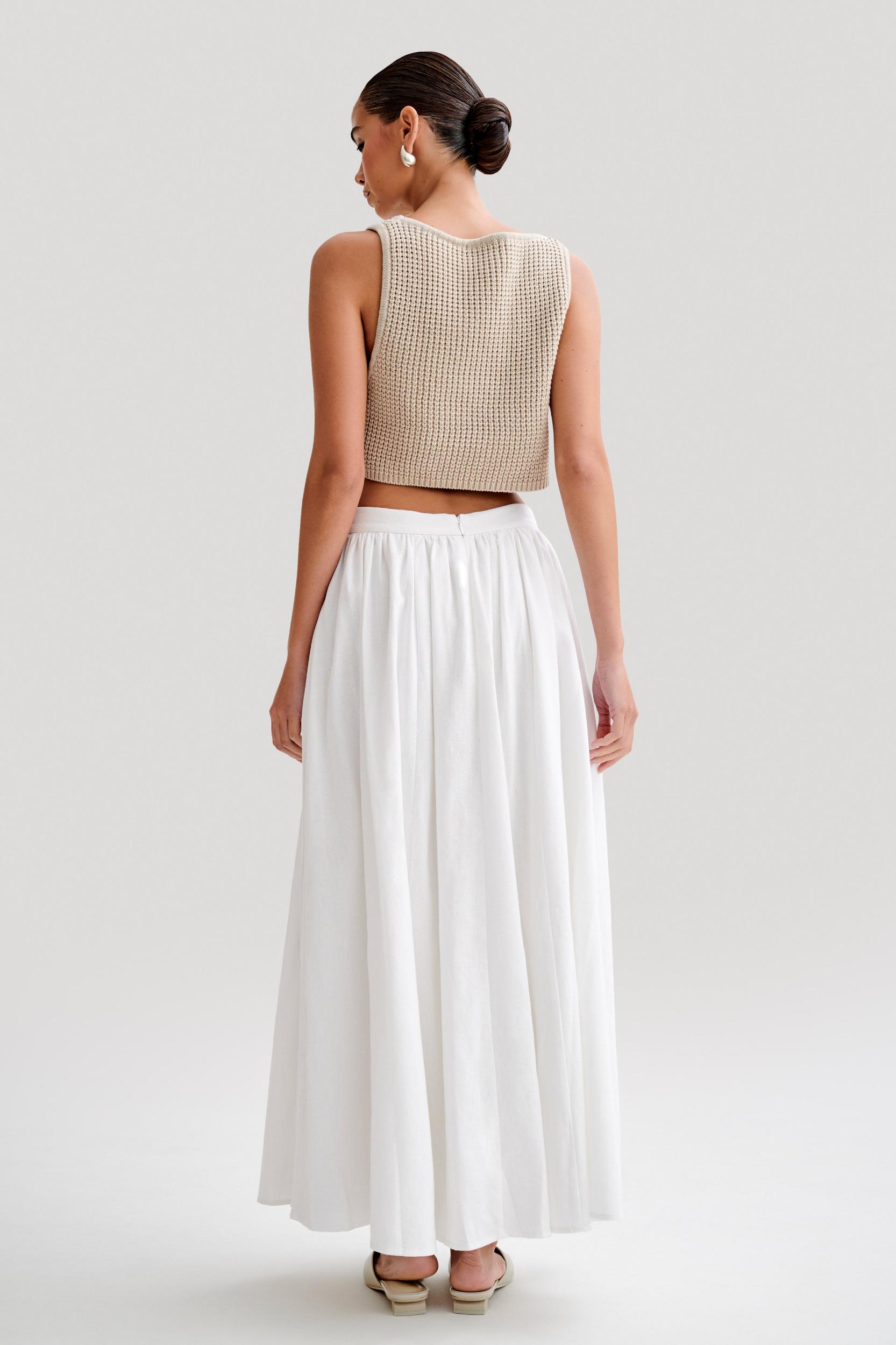 Gianni Sleeveless Knit Top - Natural Product Image