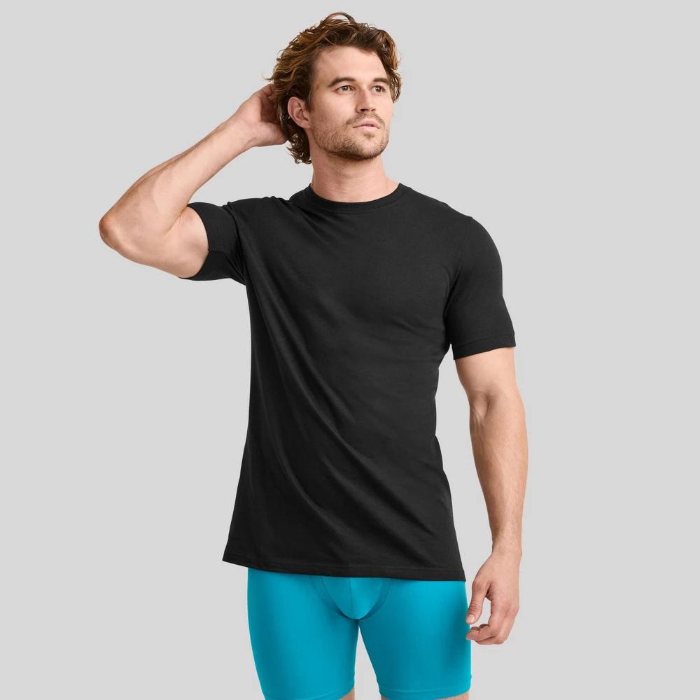 Jockey Generation™ Men's 100% Cotton Crew Neck 3pk Undershirt - Black M: Moisture Wicking, Tagless Design Product Image