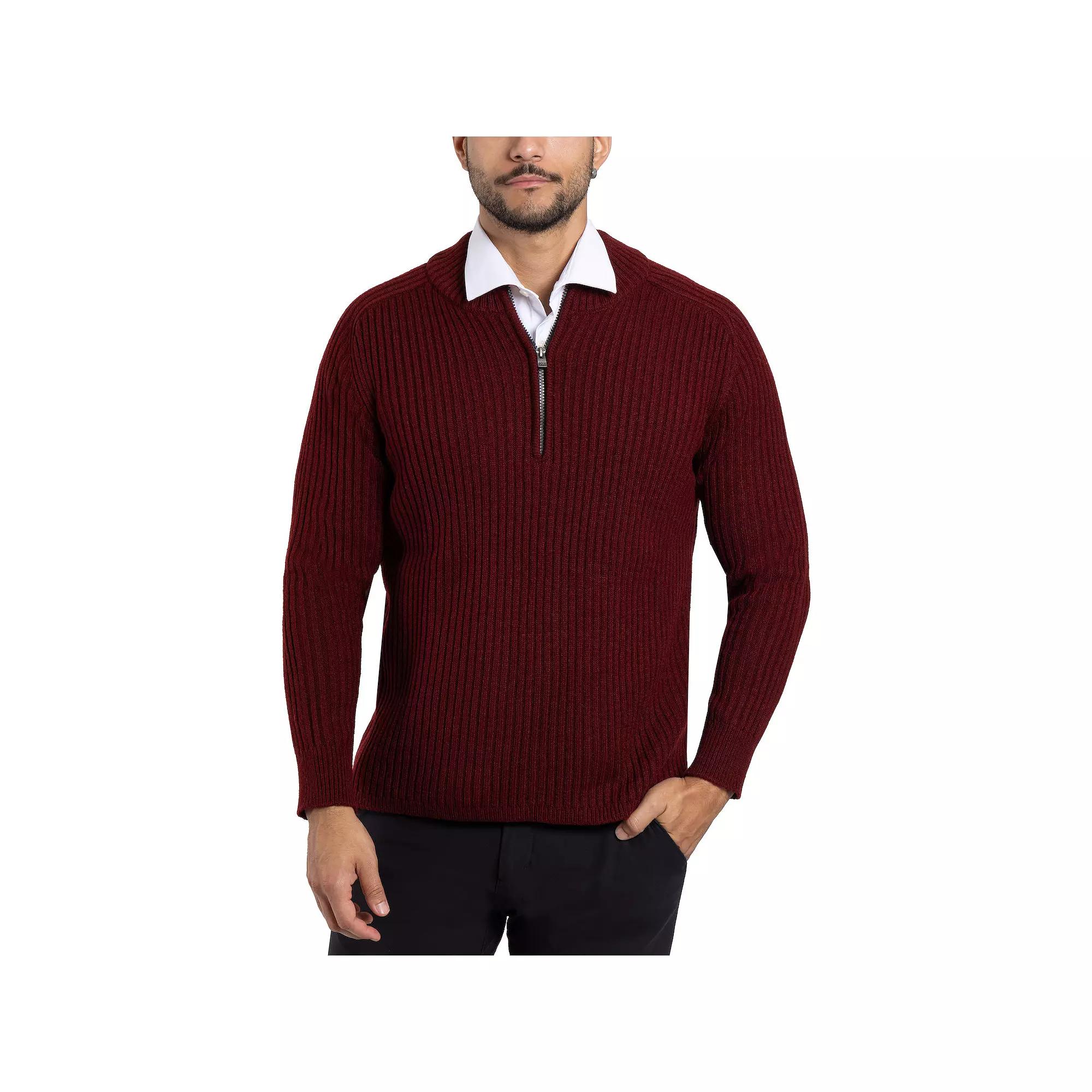 Men's Xray Ribbed Quarter-Zip Sweater,  Product Image
