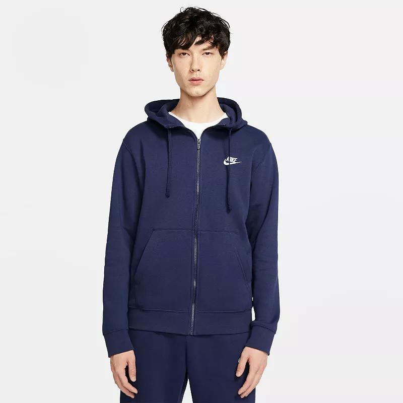 Mens Nike Sportswear Club Fleece Full-Zip Hoodie | BV2645-010 Product Image