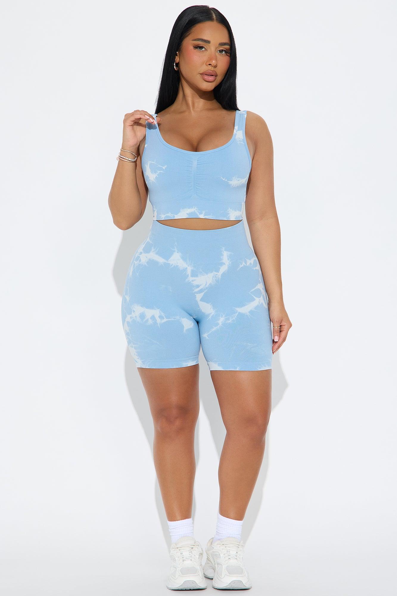 Cassie Seamless Short Set - Blue Female Product Image