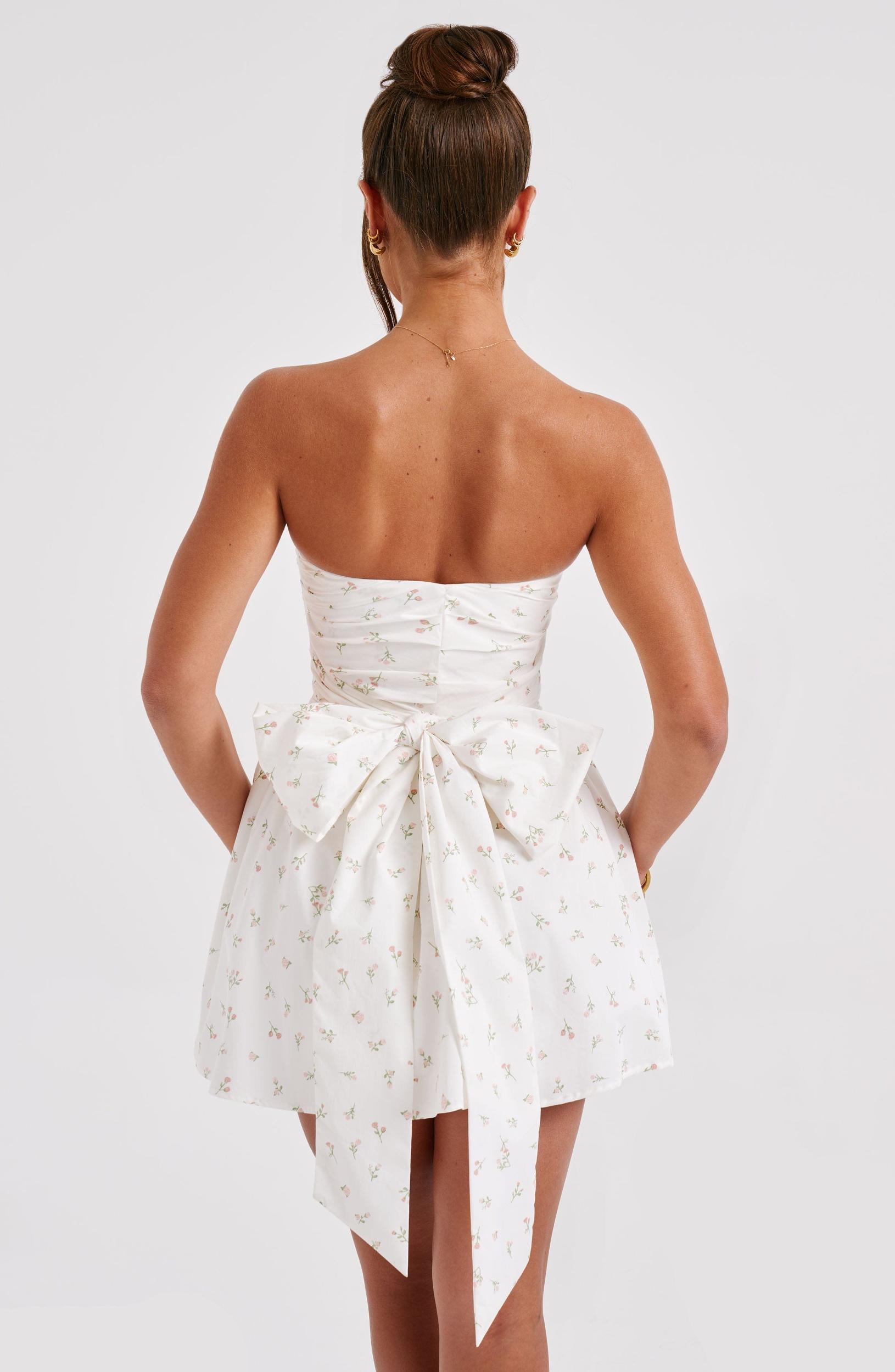 Katrina Mini Dress - Blush Floral Print Product Image