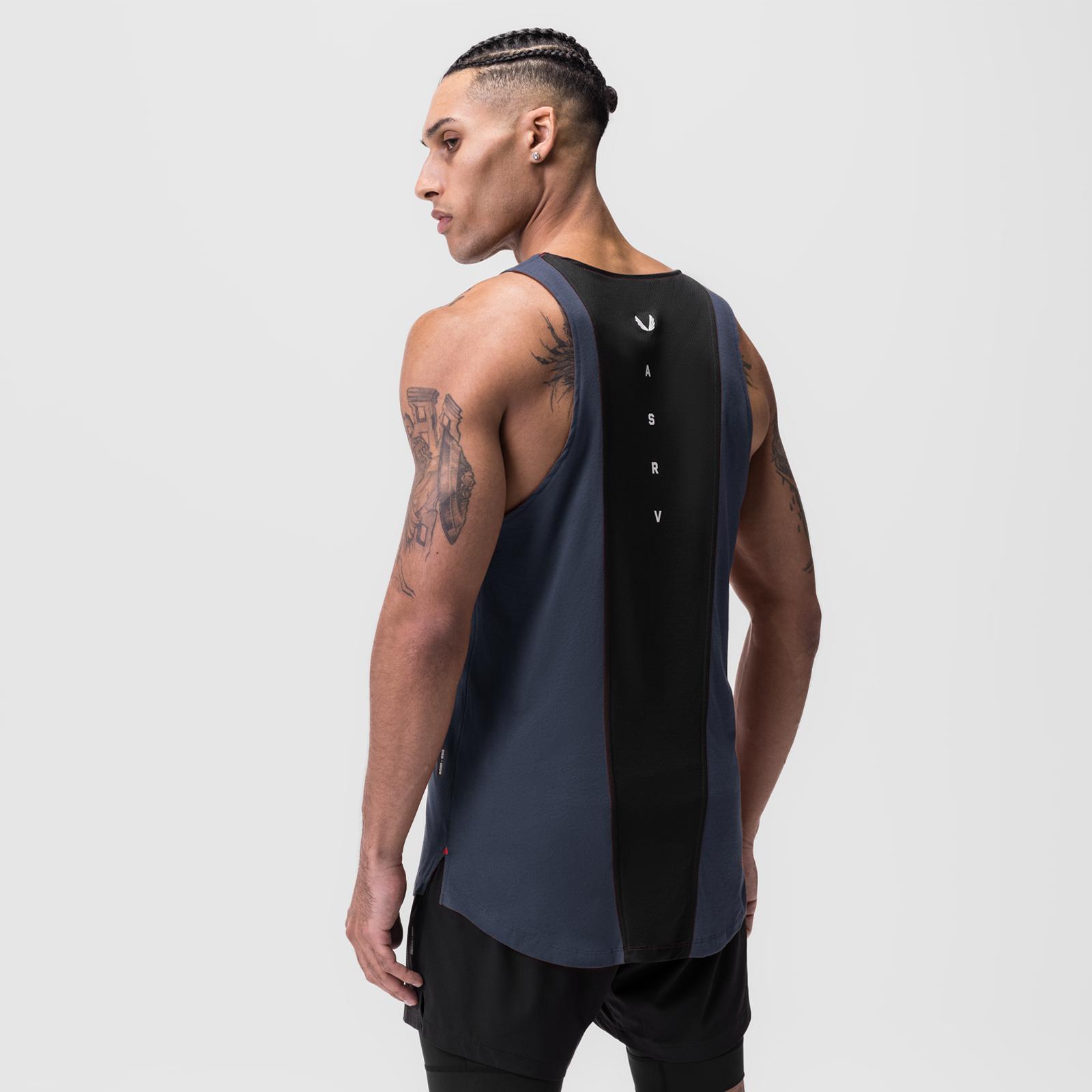 0808. Supima® Vented Tank - Navy Product Image