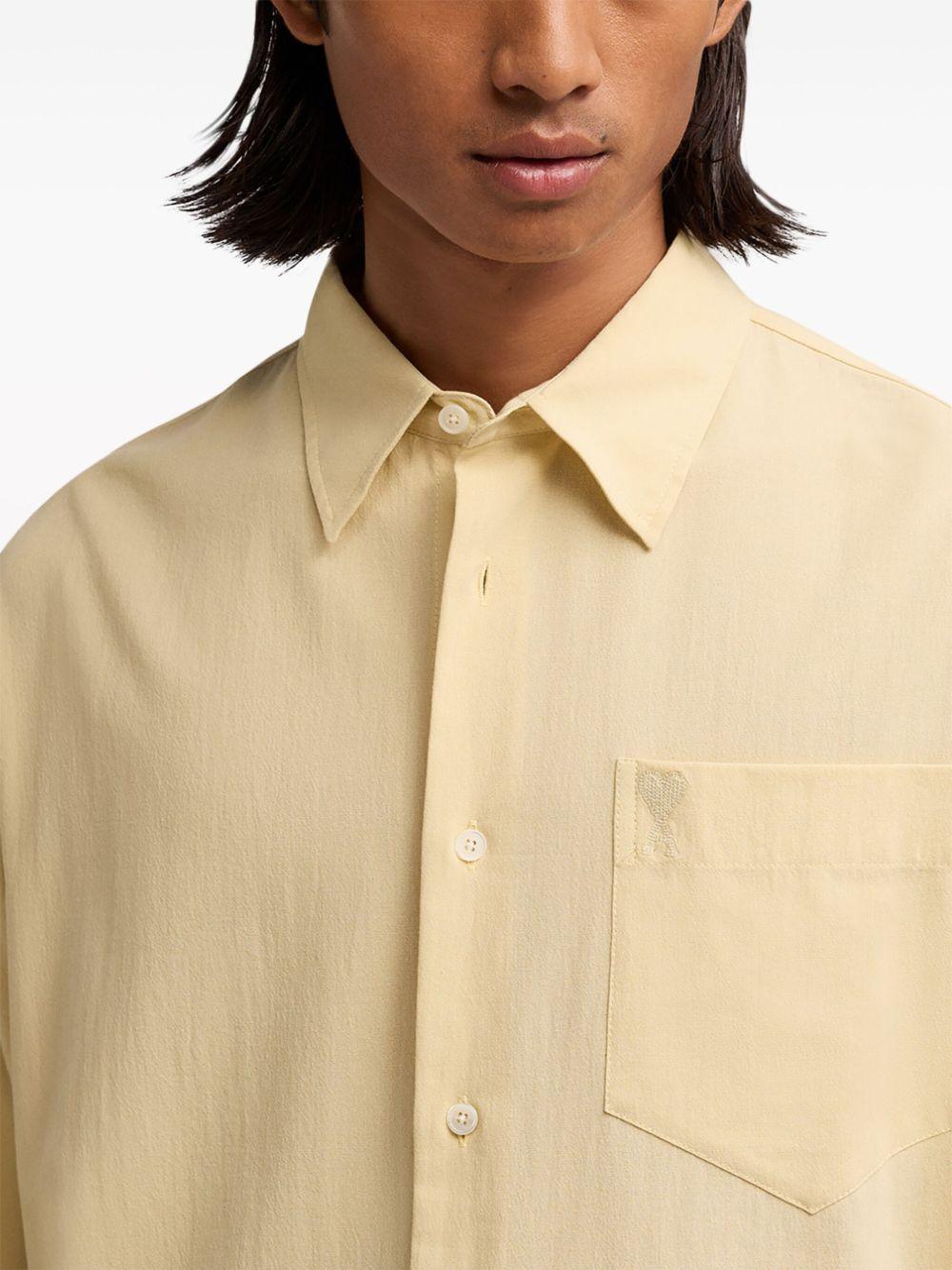 logo-embroidered cotton shirt Product Image