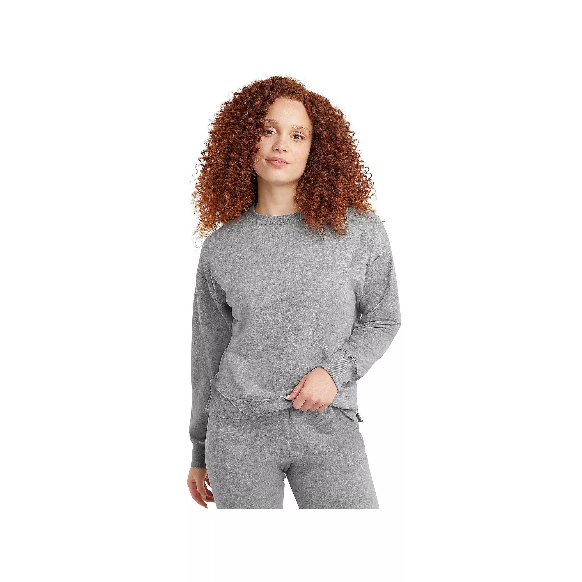 Women's Hanes Originals French Terry Sweatshirt,  Product Image