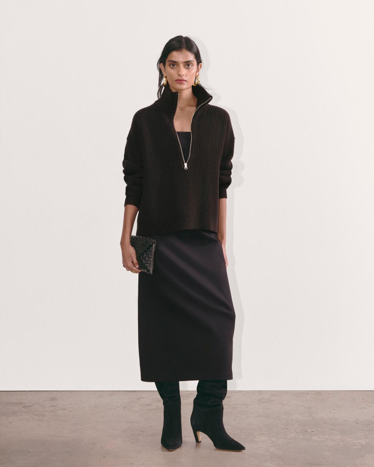 Womens Half-Zip Sweater in Luxe Merino by Everlane Product Image