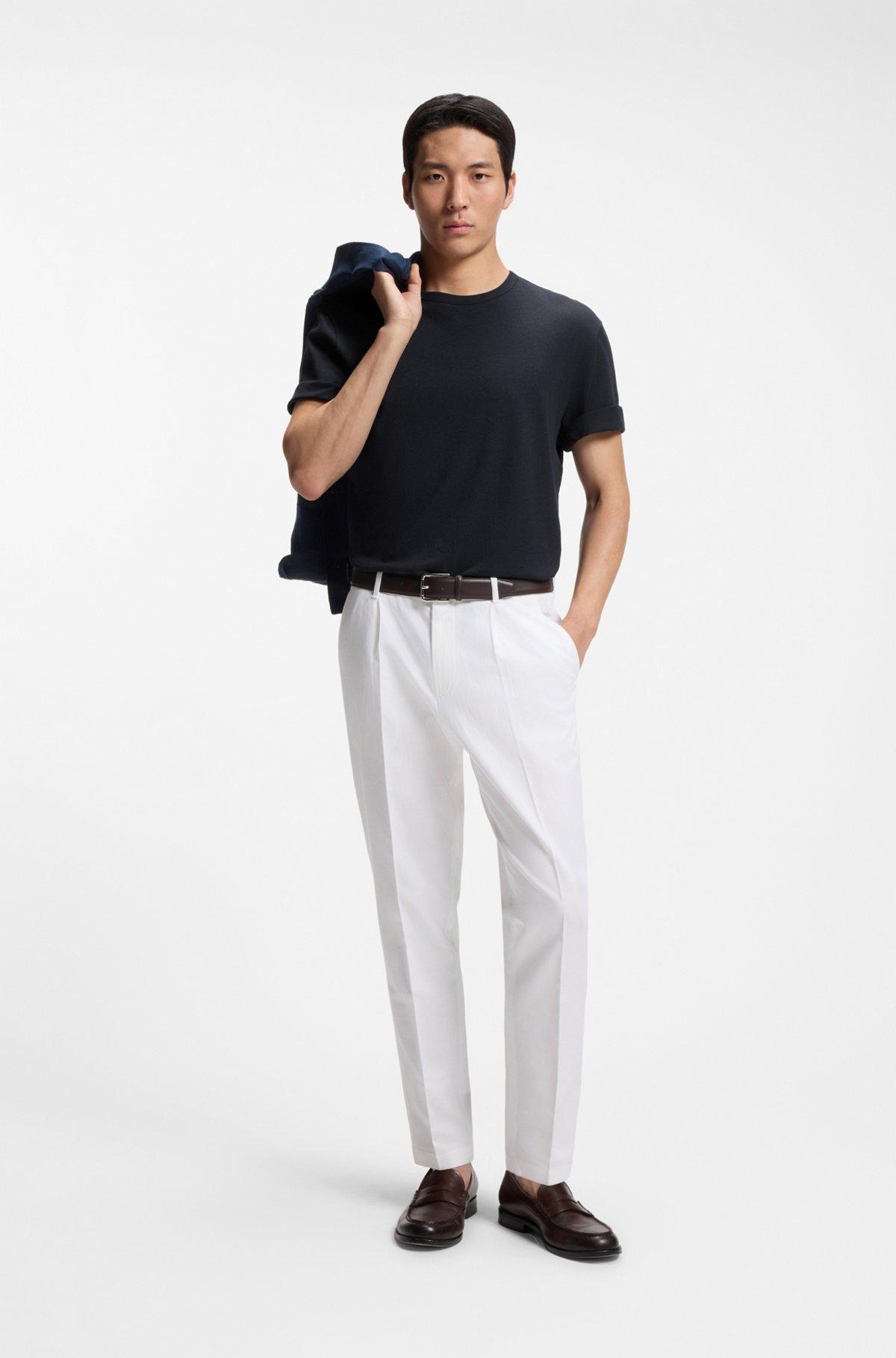 Cotton-linen T-shirt in a regular fit Product Image