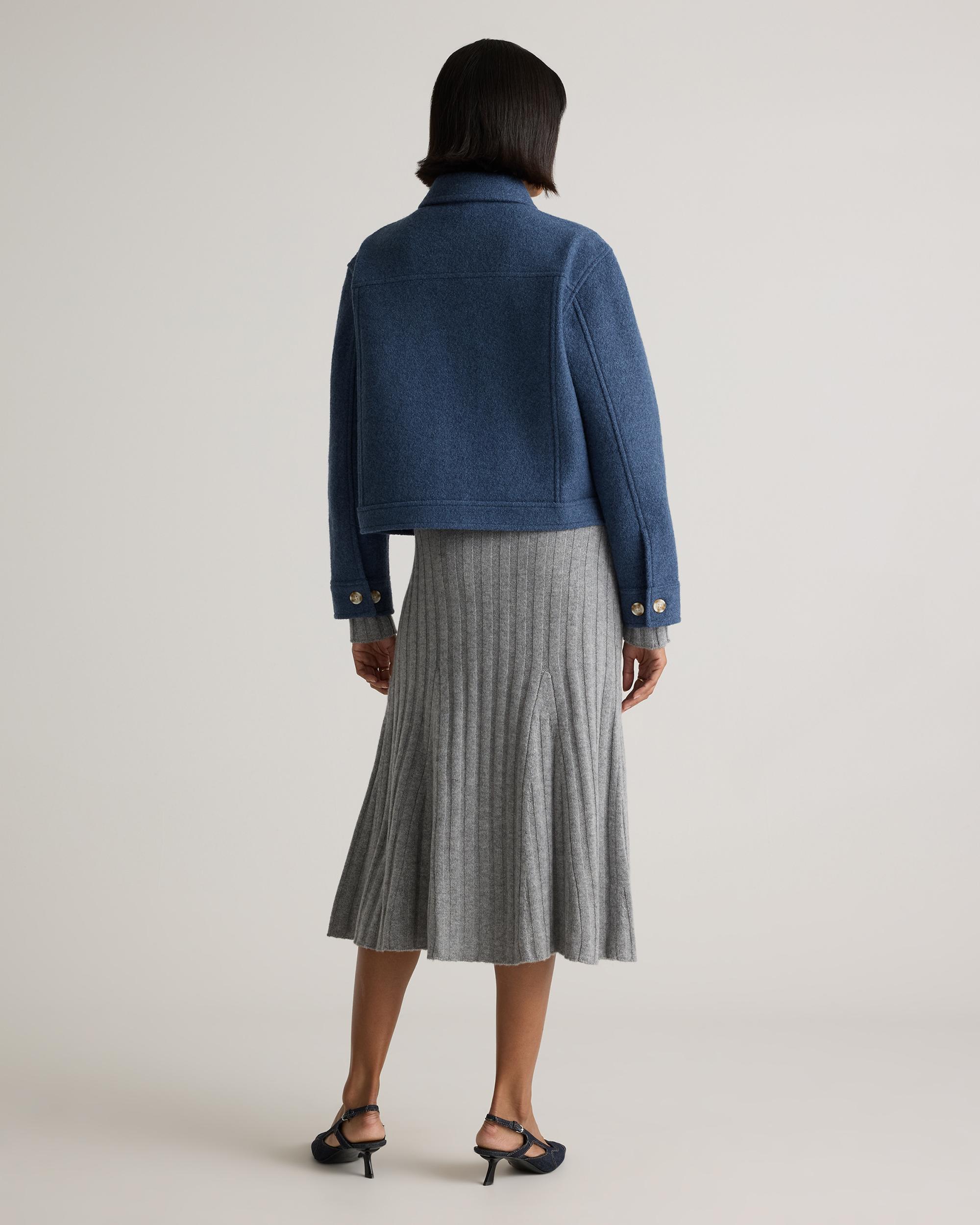 Quince | Women's 100% Merino Wool Cropped Shirt Jacket Product Image