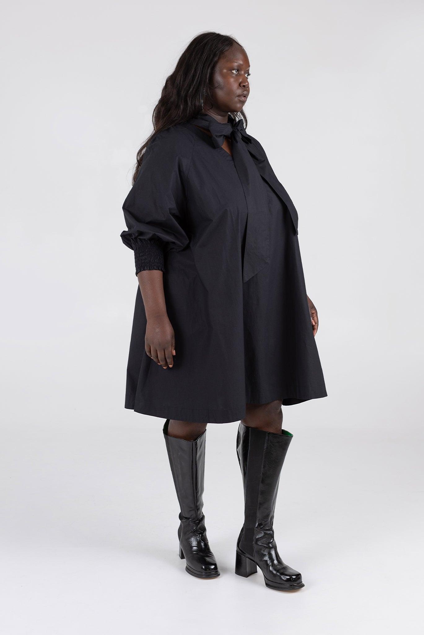 Vee Dress - Licorice Product Image