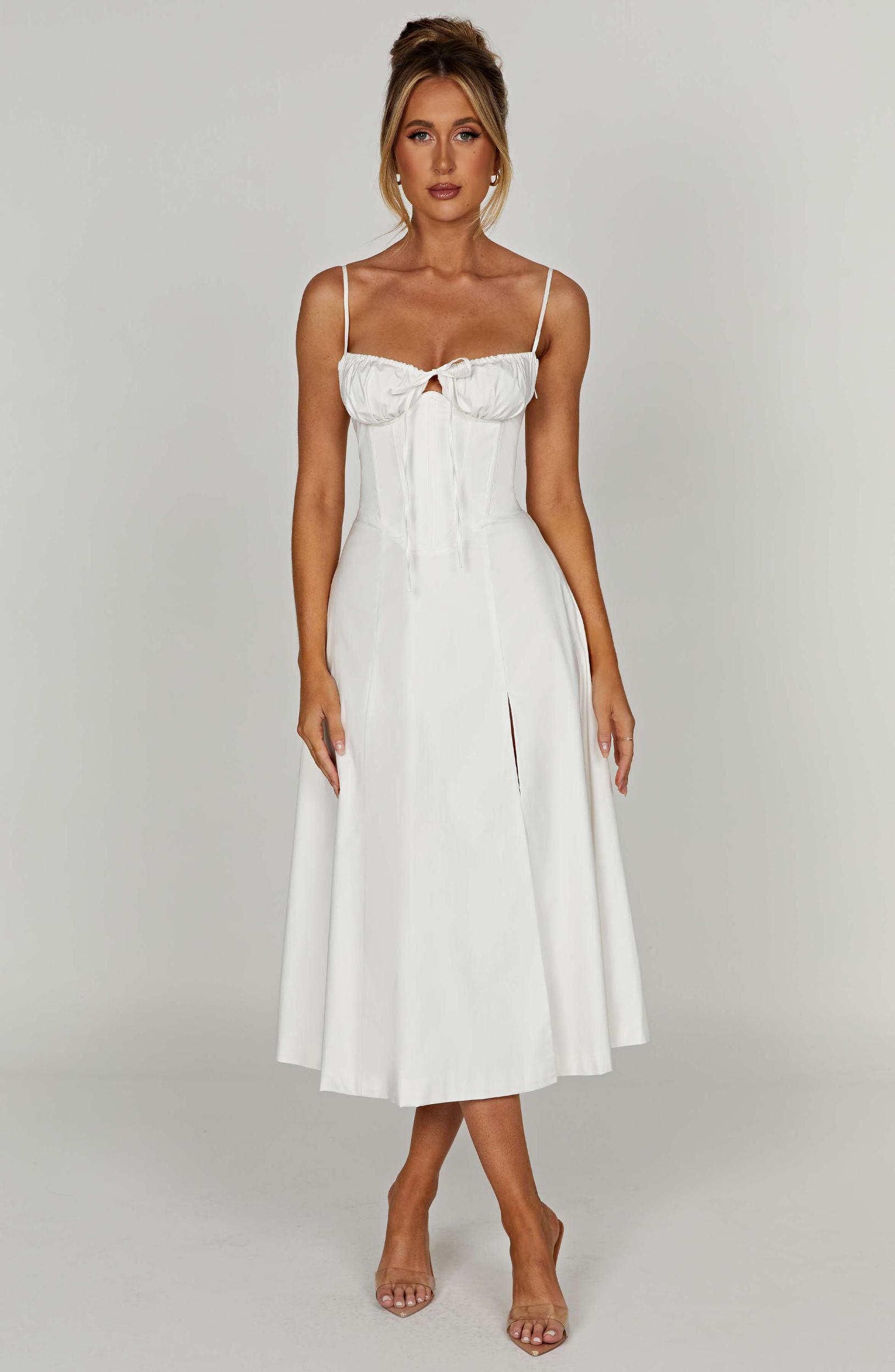 Deanna Midi Dress - Ivory Product Image