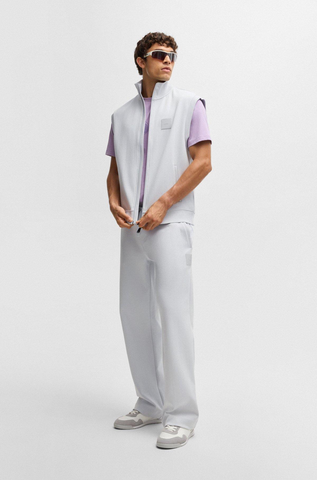 Tracksuit bottoms in a drop-needle cotton Product Image