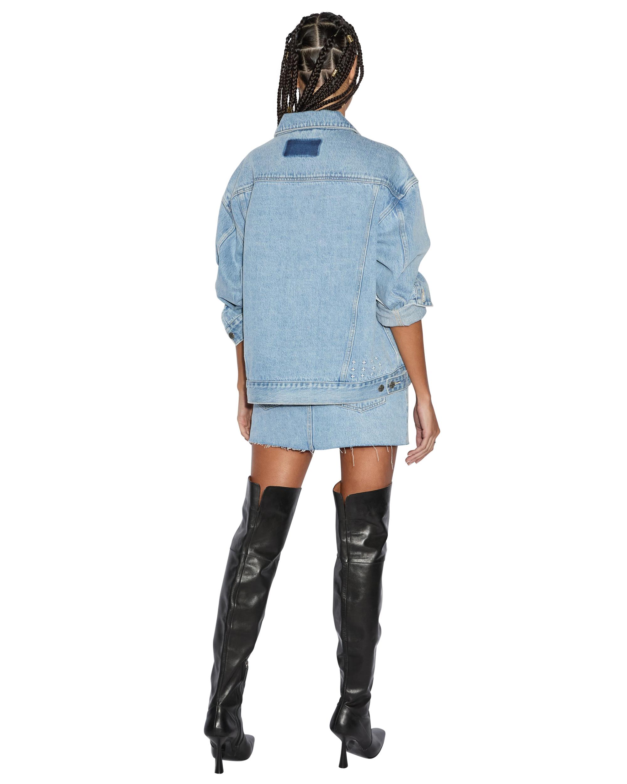 OVERSIZED JACKET TORN UP Female Product Image