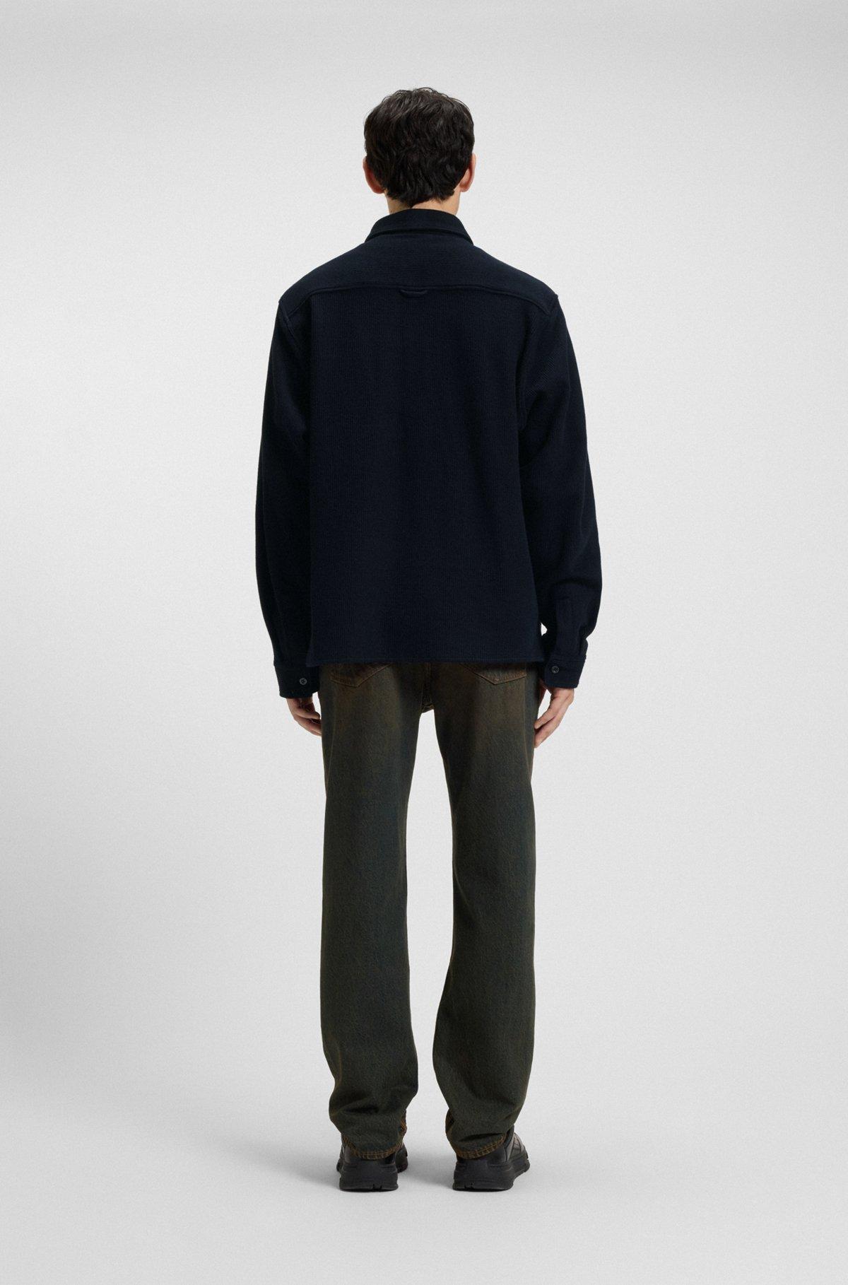 Oversize-fit shirt in structured cotton Product Image