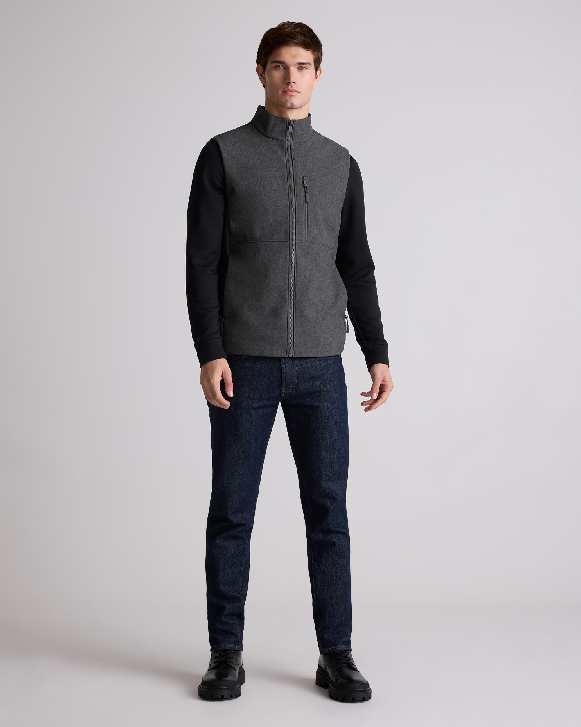 Quince | Men's Softshell Fleece-Lined Full-Zip Vest Recycled Polyester Product Image