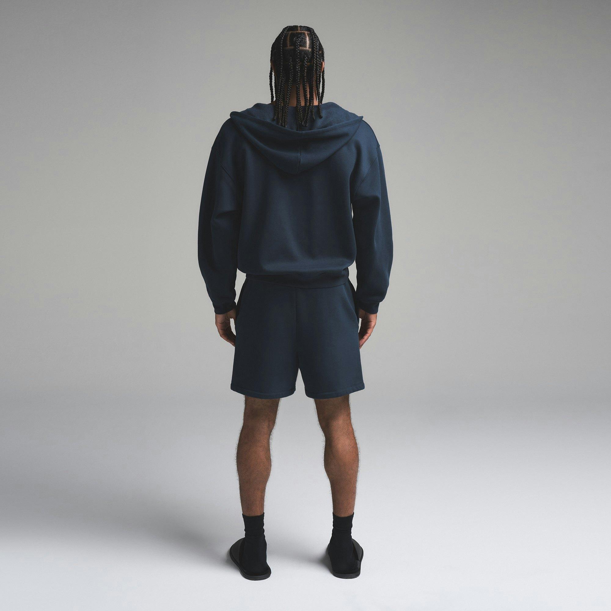FLEECE LOUNGE MENS RELAXED ZIP UP HOODIE | NAVY Product Image