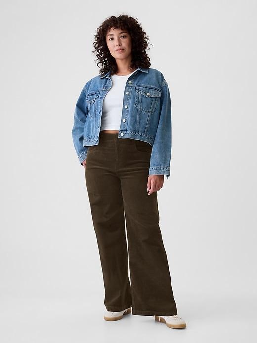 High Rise Corduroy Stride Wide-Leg Pants Product Image