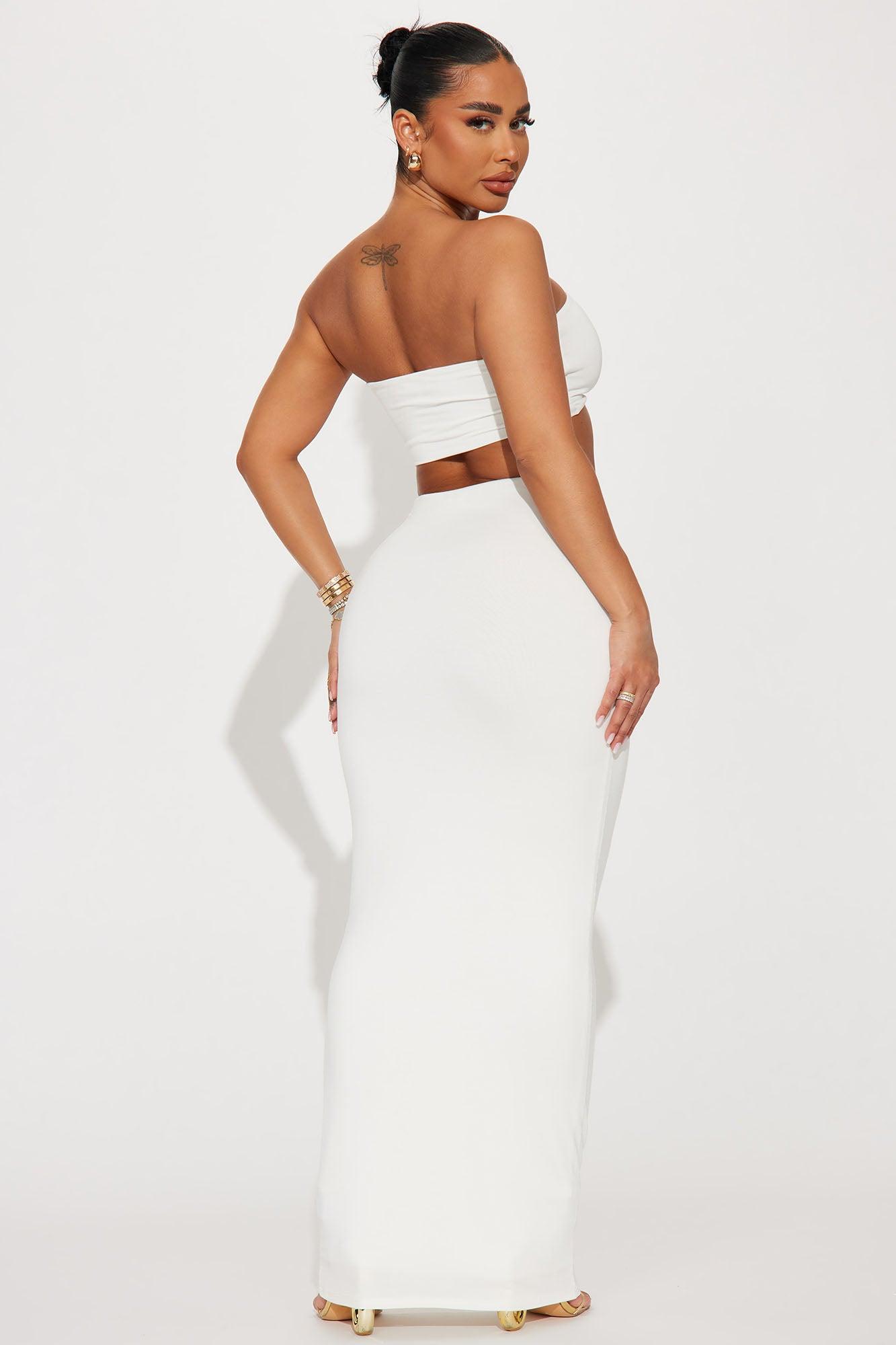 Another Time Double Lined Skirt Set - Ivory Product Image
