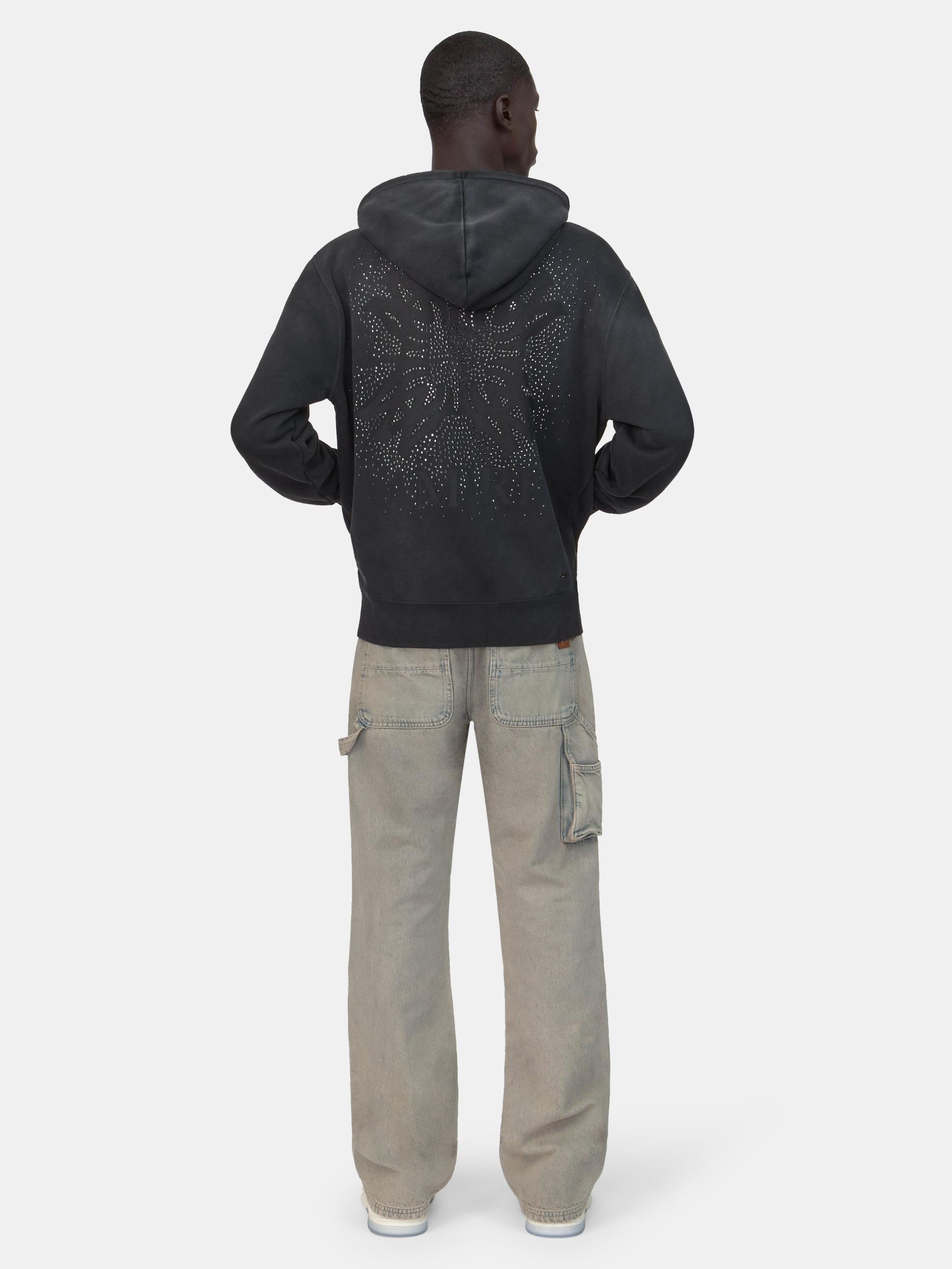 MA QUAD CRYSTAL ZIP HOODIE - Black Male Product Image