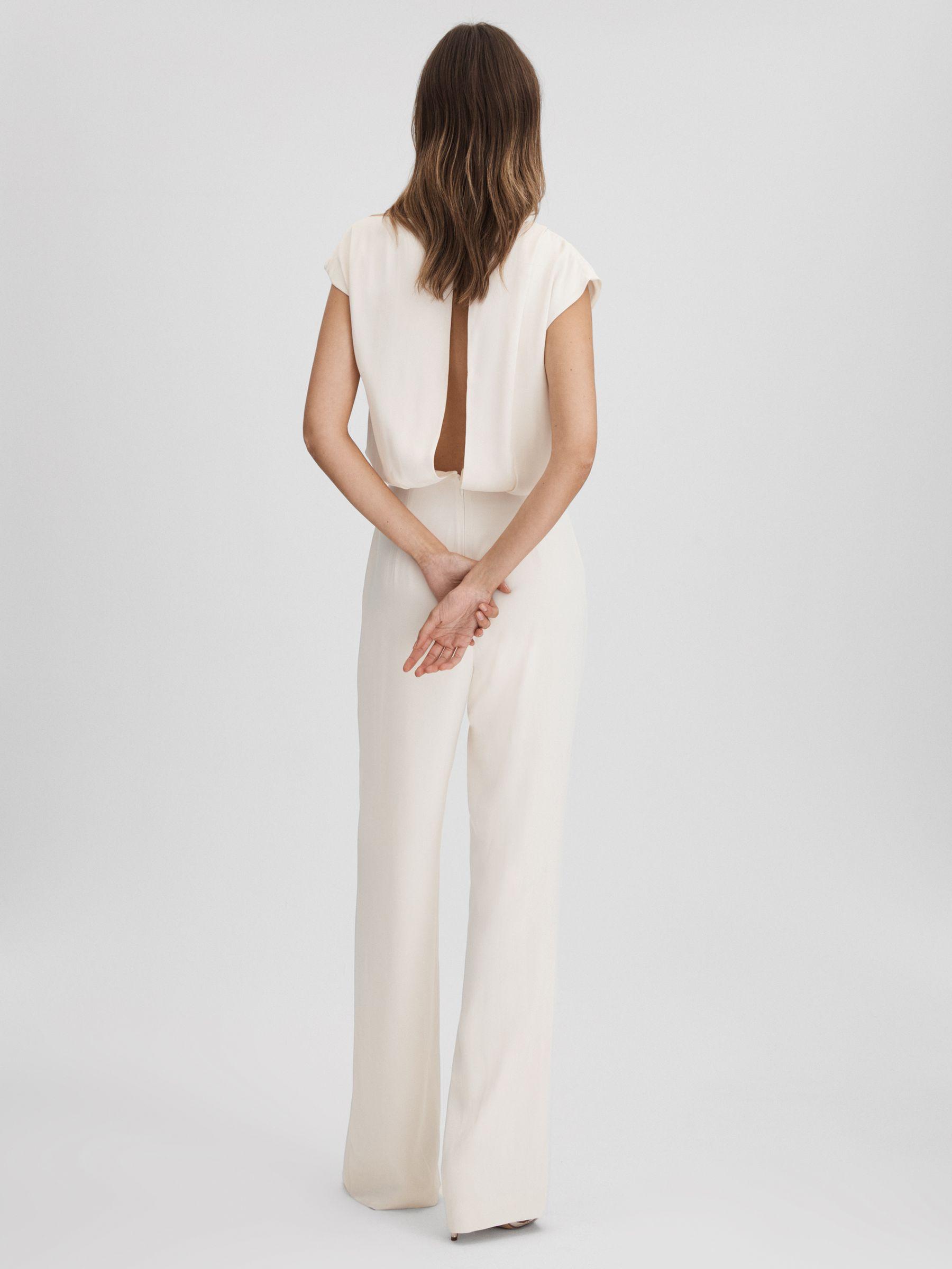 Draped Jumpsuit in Ivory Product Image