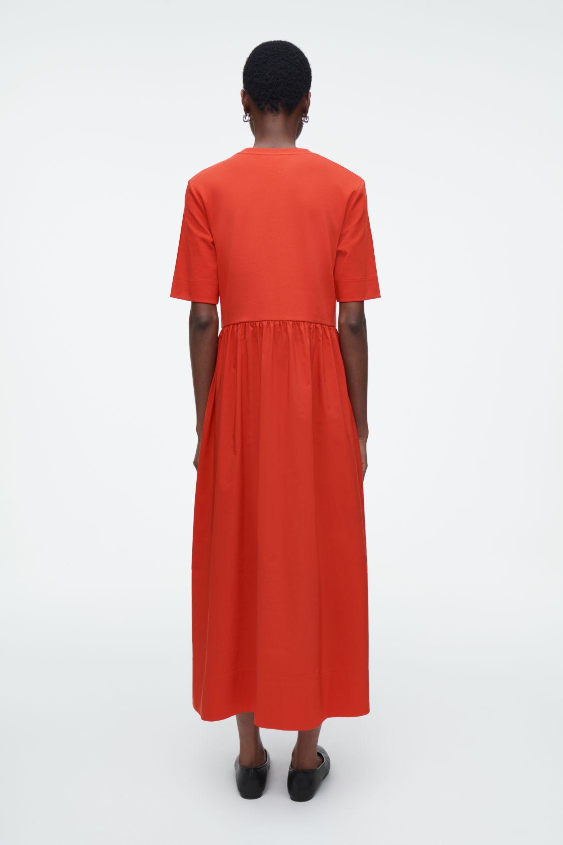 CONTRAST-PANEL MIDI DRESS Product Image