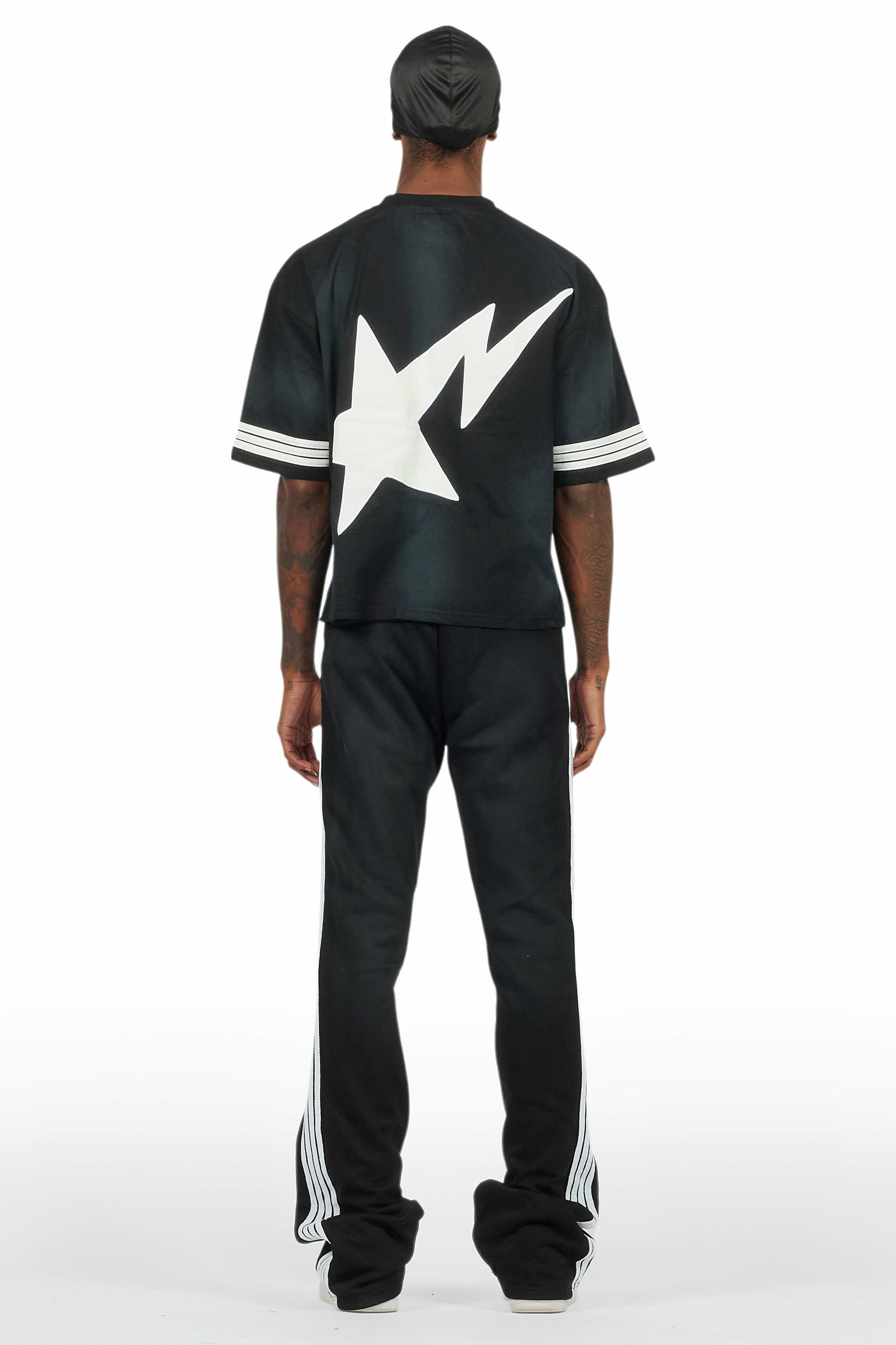 Gerrit Black T-Shirt/Stacked Flare Track Set Male Product Image