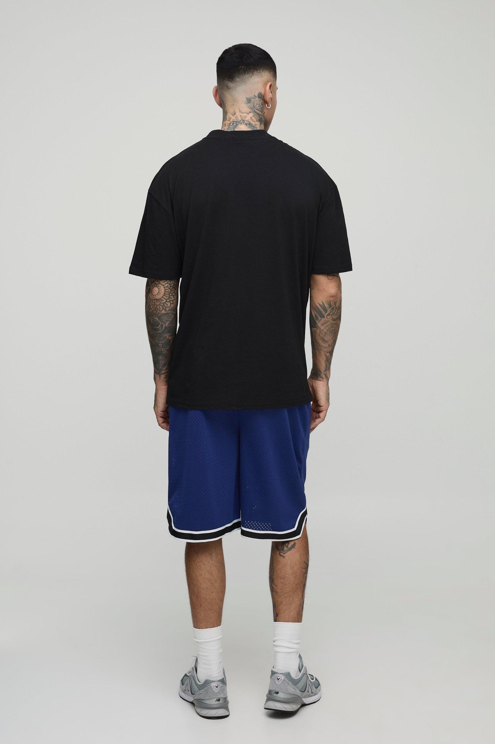 Tall Oversized Extended Neck Miami Palm T-Shirt | boohooMAN USA Product Image