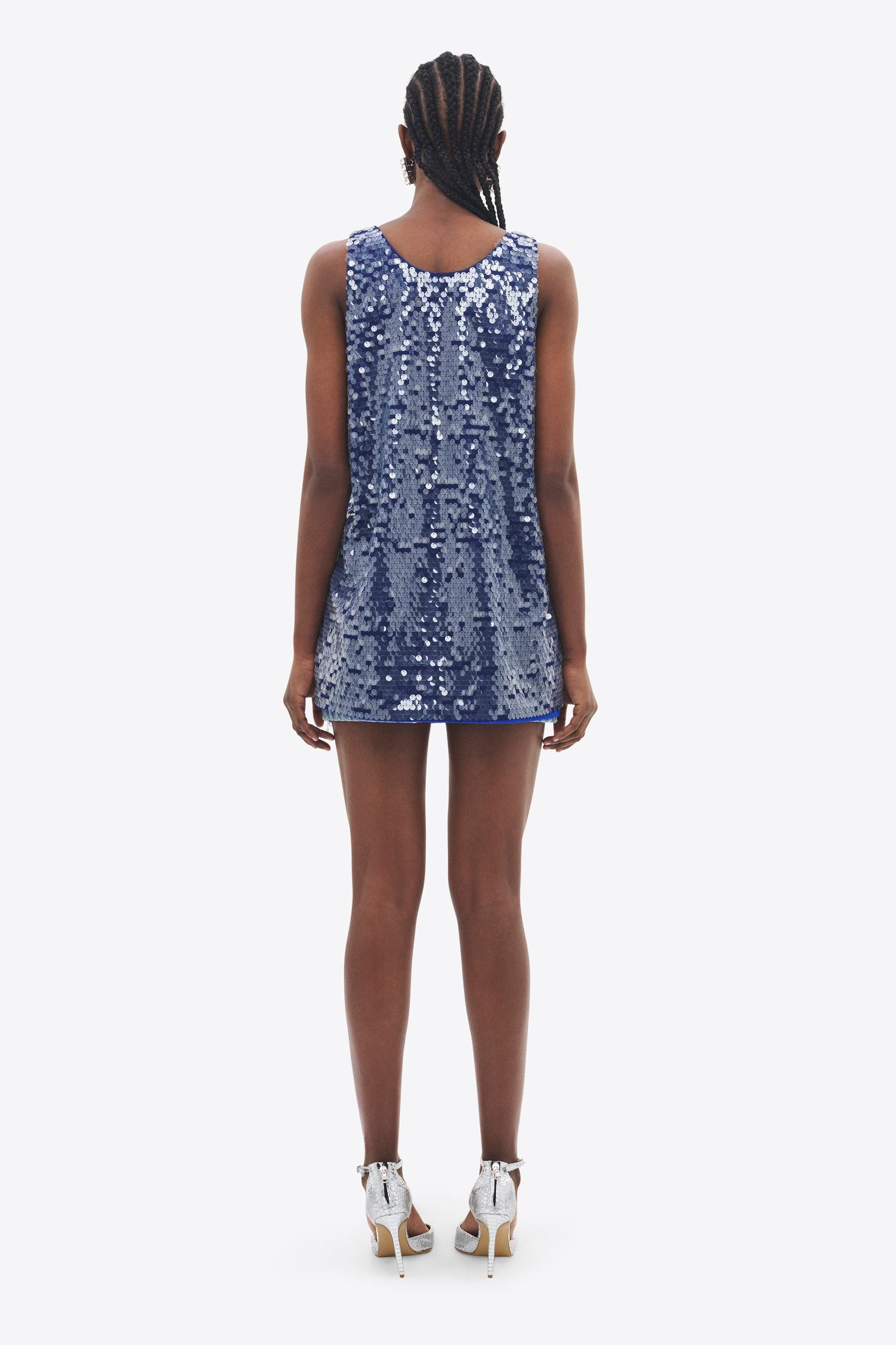 Crystal Fray Denim Mini Skirt Product Image