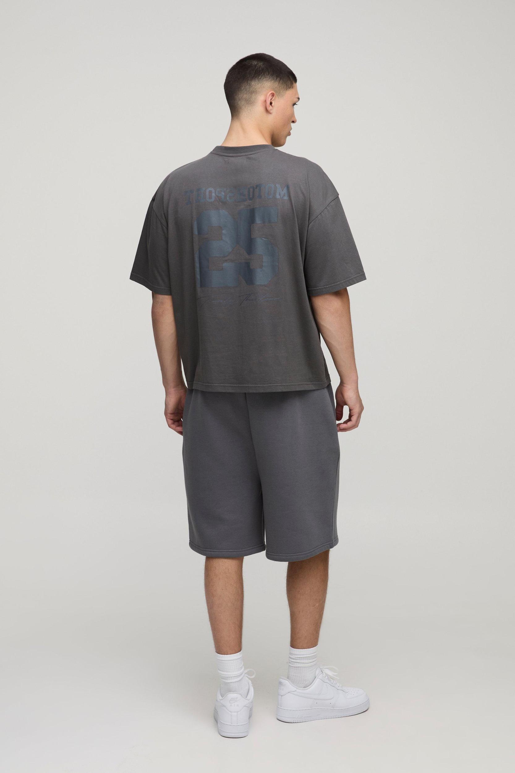 Oversized Boxy 25 Varsity Graphic T-Shirt | boohooMAN USA Product Image