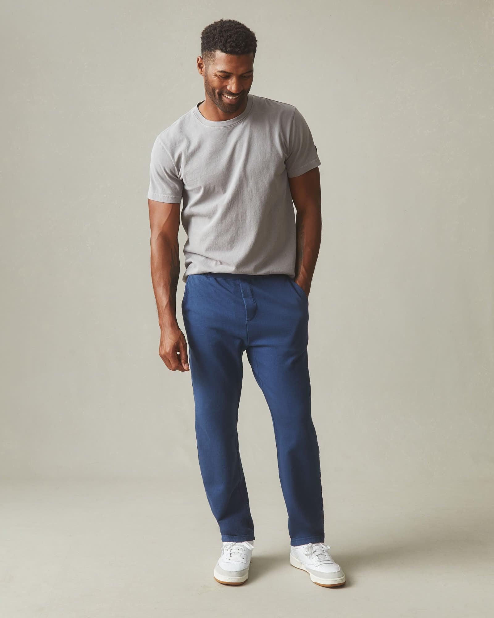 Men's French Terry Straight Pant - Marine Navy Product Image