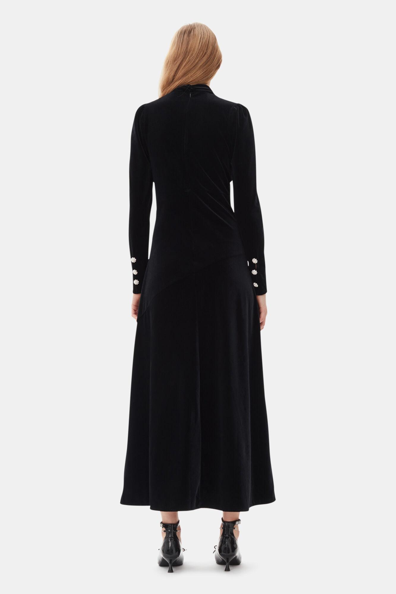 Black Velvet Long Dress Product Image