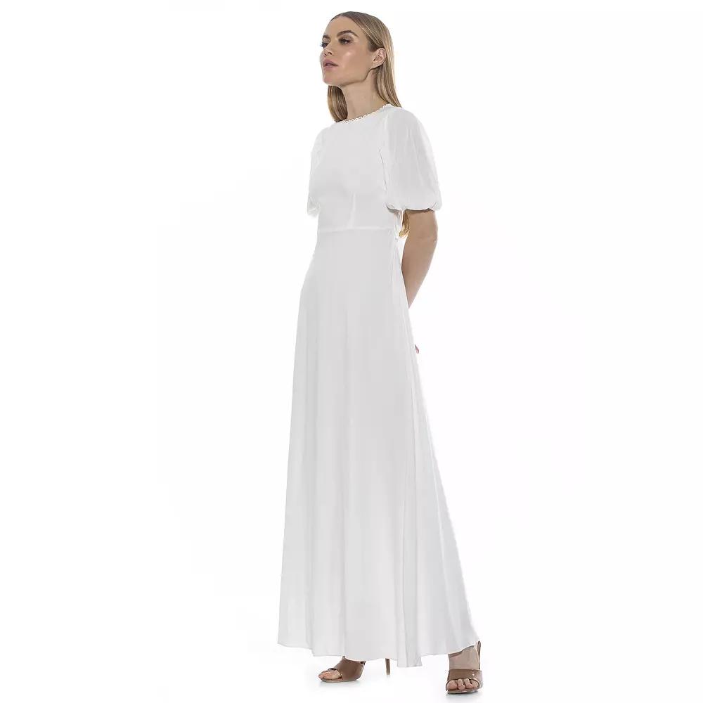 Women's ALEXIA ADMOR Open Back Fit & Flare Maxi Dress,  Product Image