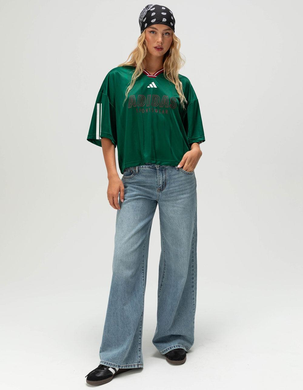 ADIDAS Tiro Nations Pack Womens Boyfriend Tee - DK GREEN Product Image