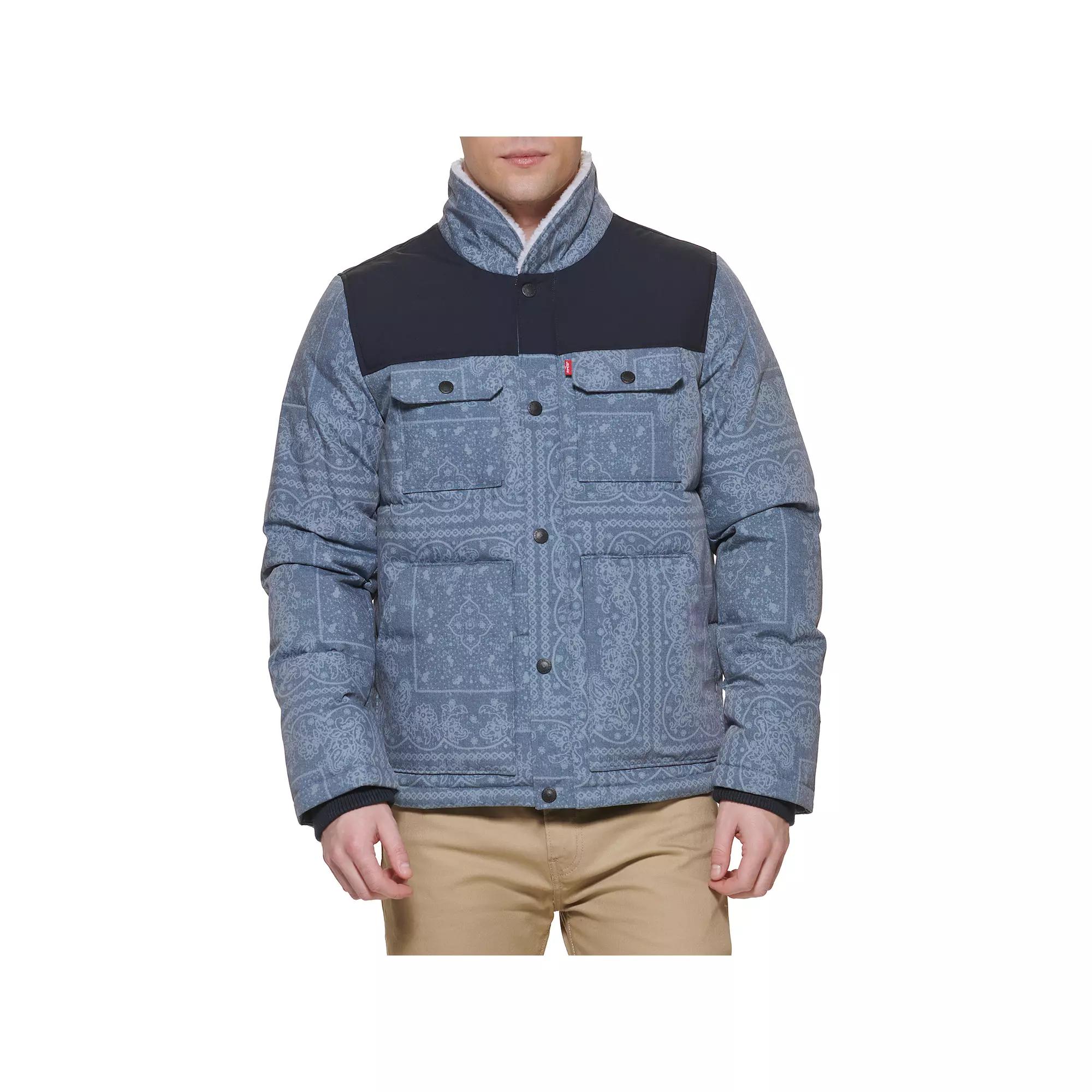 Men's Levi's® Mixed Media Parka, Size: XXL, Faded Blue Bandana Product Image