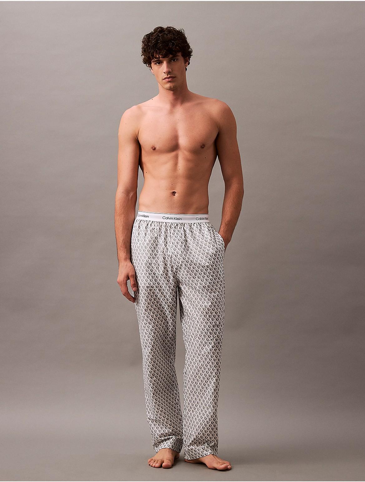 Calvin Klein Mens Cotton Poplin Sleep Pants - Neutral Product Image