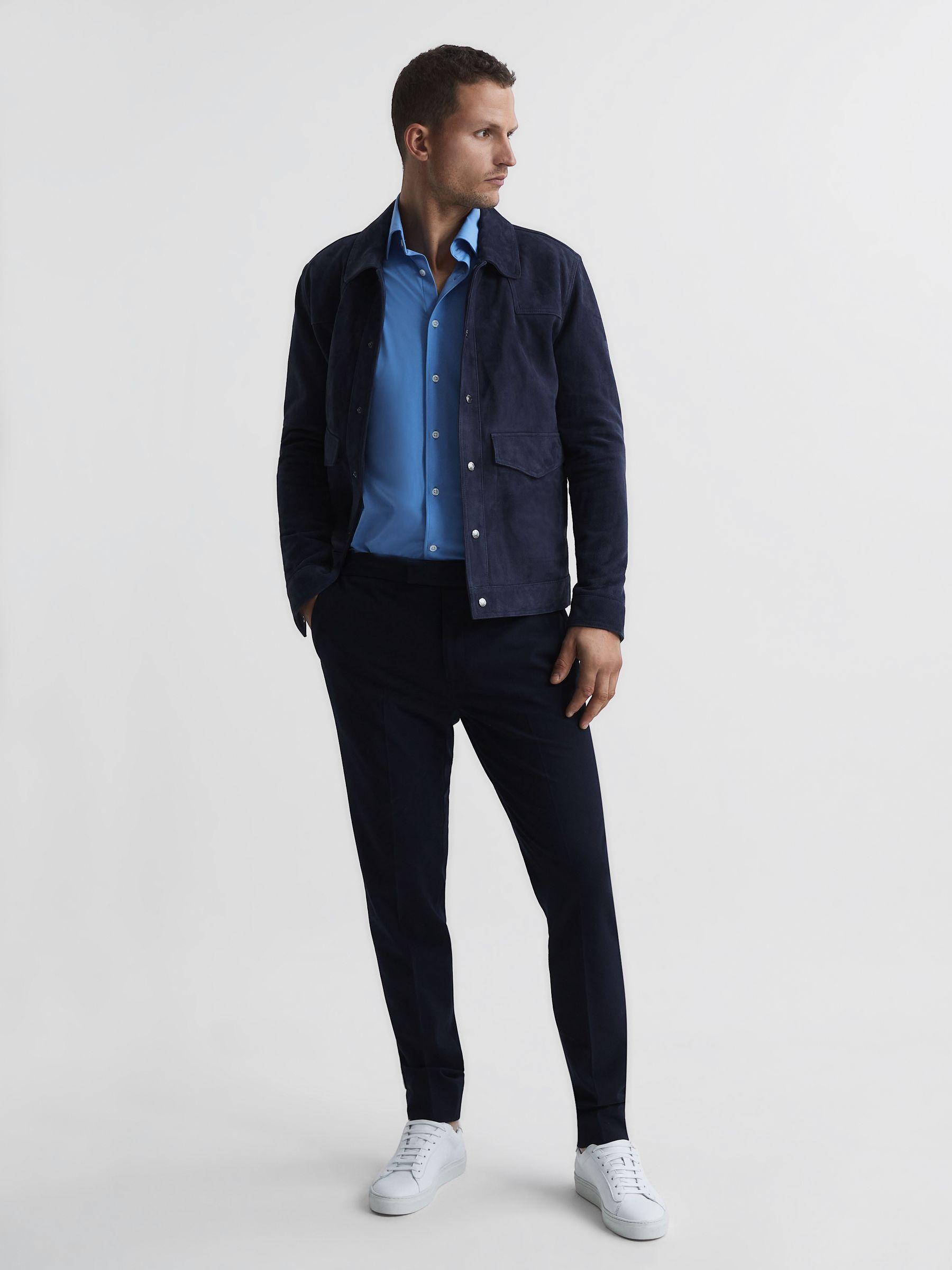 Travel Shirt in Soft Blue Product Image