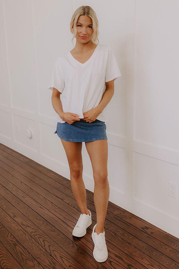 Casual Cues Tee in White Product Image