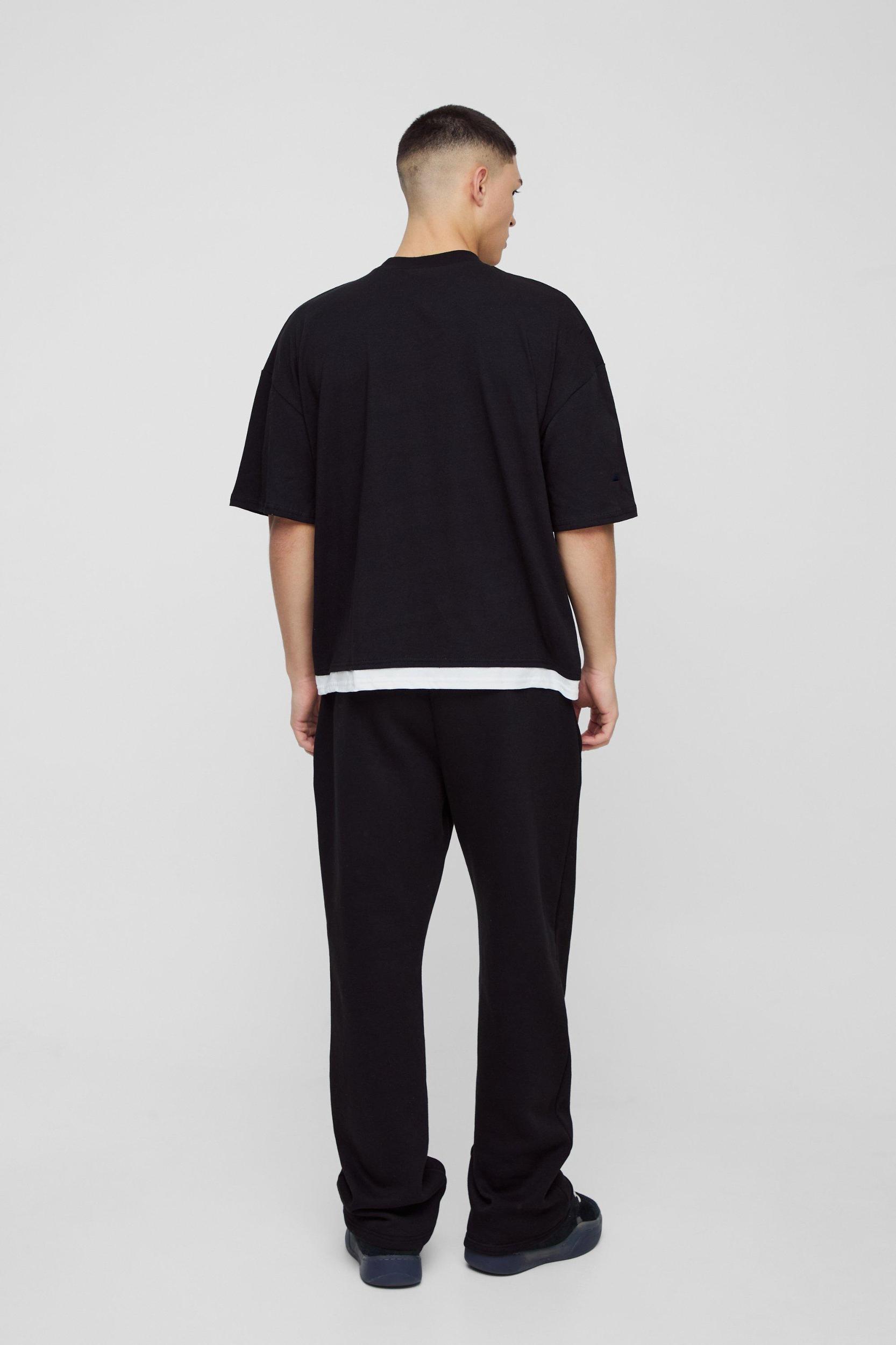 Oversized Boxy Renaissance Faux Layer T-shirt | boohooMAN USA Product Image