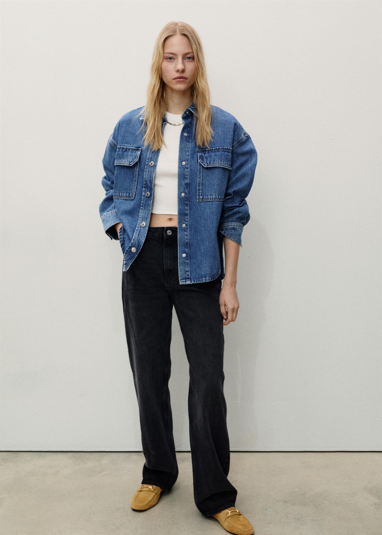 Miami medium-rise straight-fit jeans - Women | MANGO USA Product Image