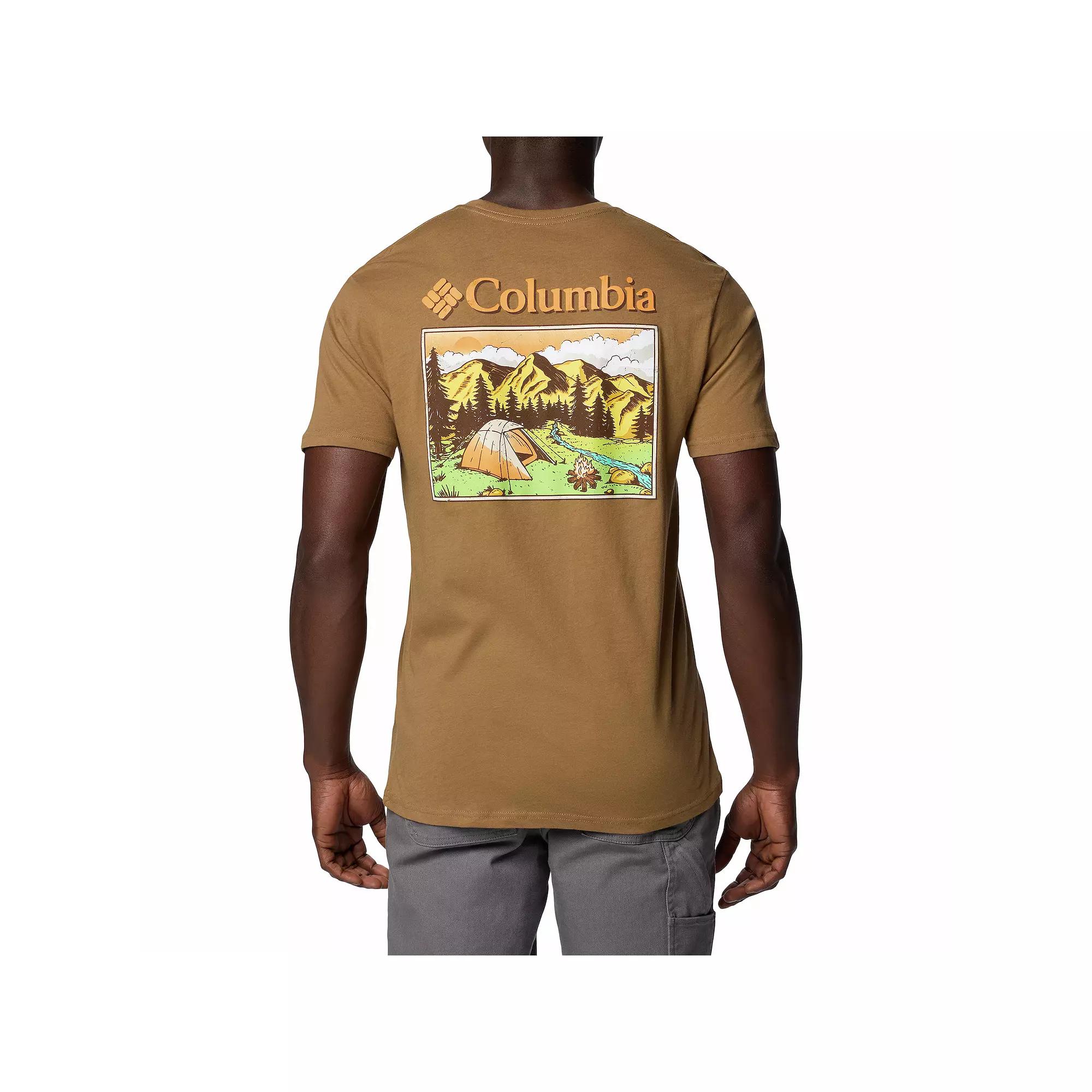 Men's Columbia Outdoor Gear Short Sleeve Graphic Tee, Size: Medium, Delta Product Image