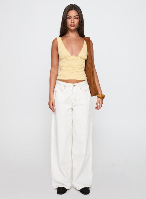 Sublime Ruched Top Yellow Product Image