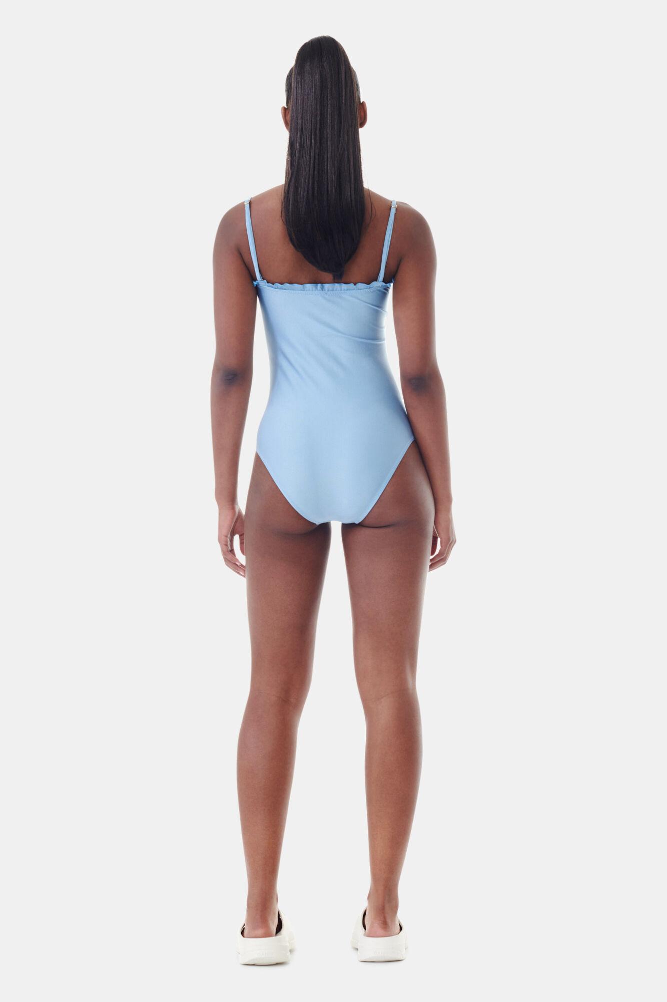 Blue Gathered Swimsuit Product Image