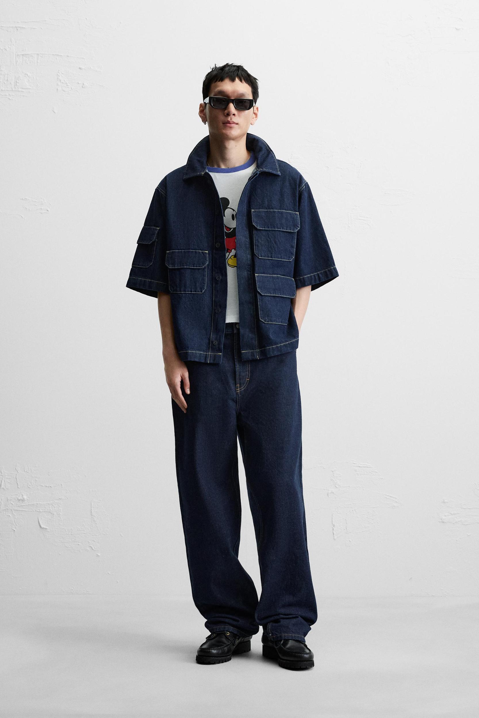 DENIM SHIRT WITH POCKETS Product Image