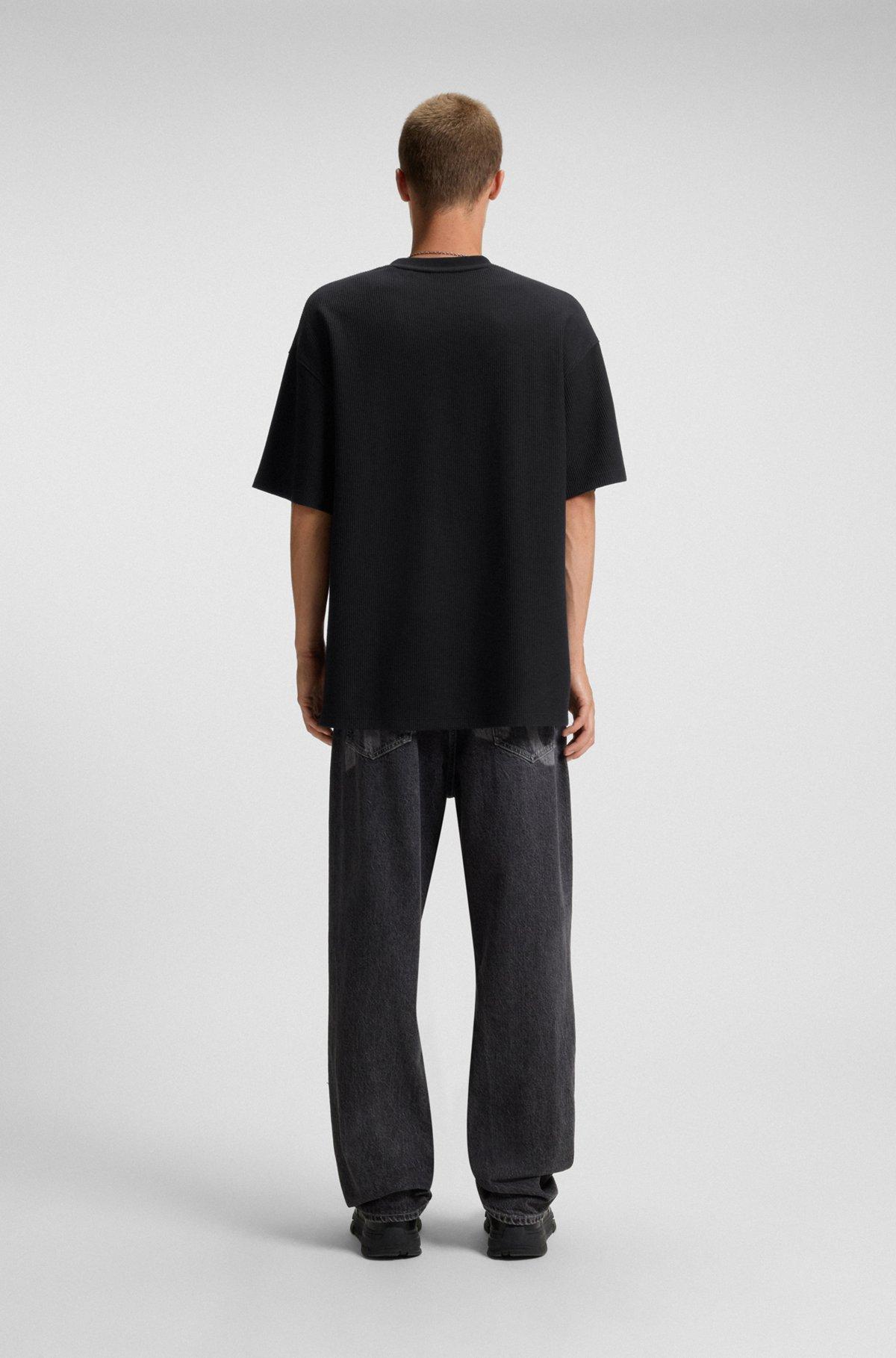 Cotton jersey T-shirt with curved logo Product Image