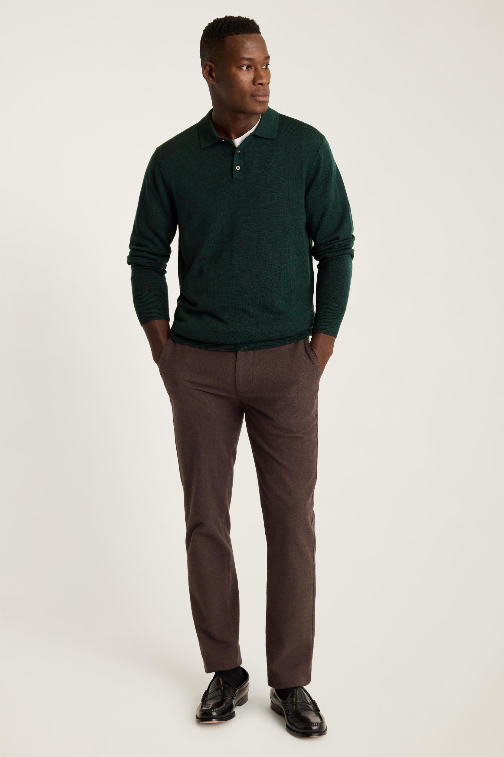 Hudson Long Sleeve Sweater Polo Product Image