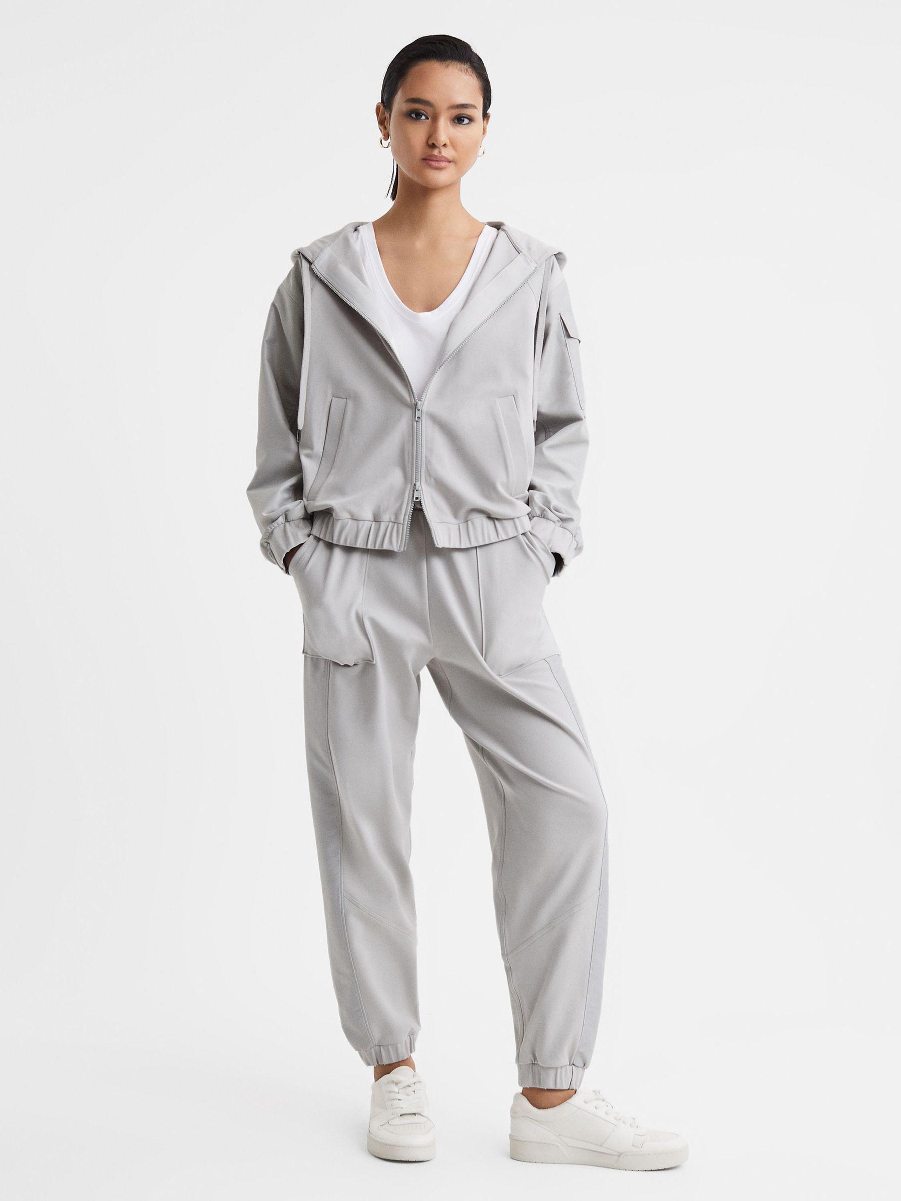 Leather Lace-Up Trainers in White Product Image