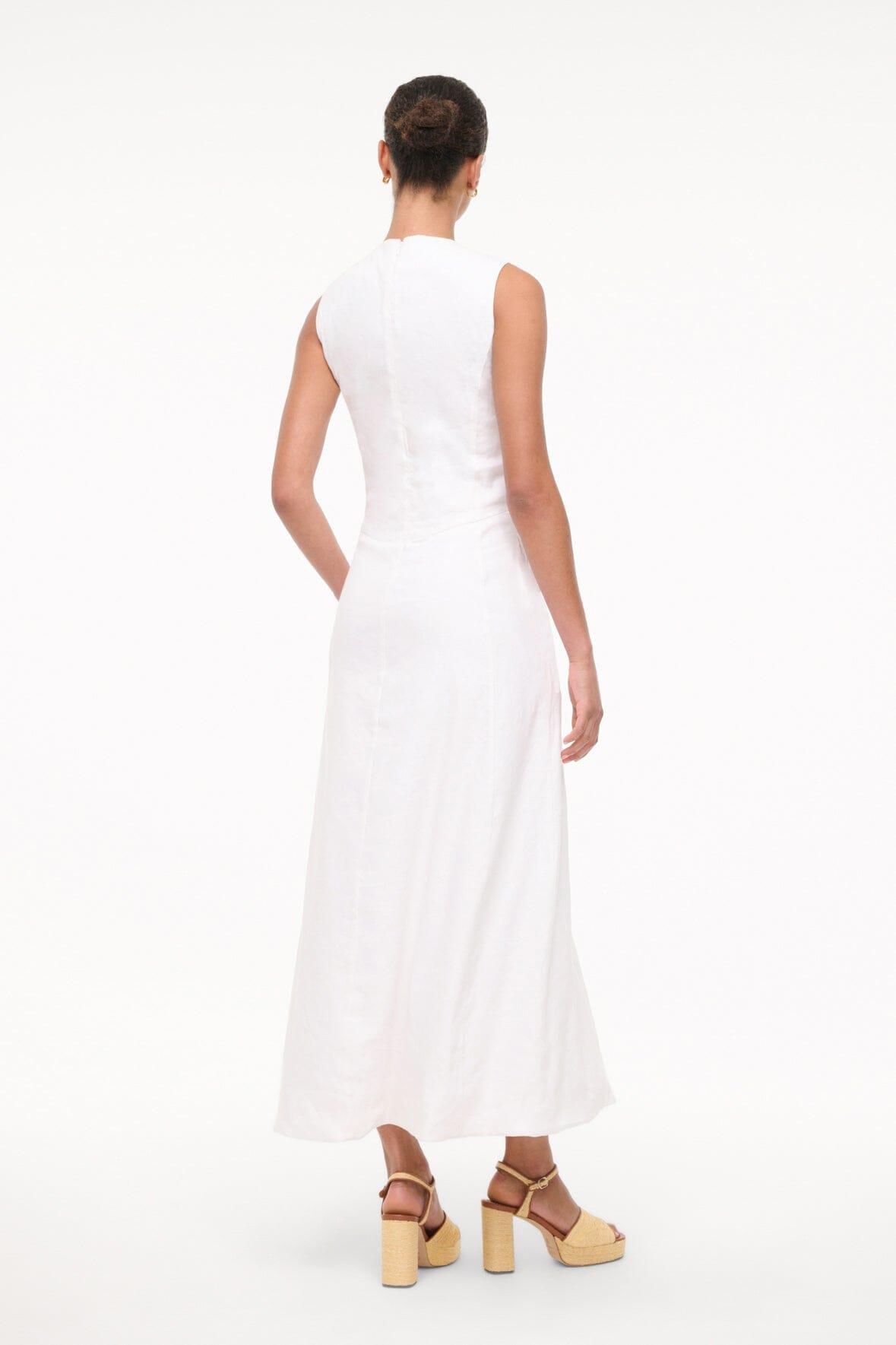 MARTINE LINEN DRESS | WHITE Product Image